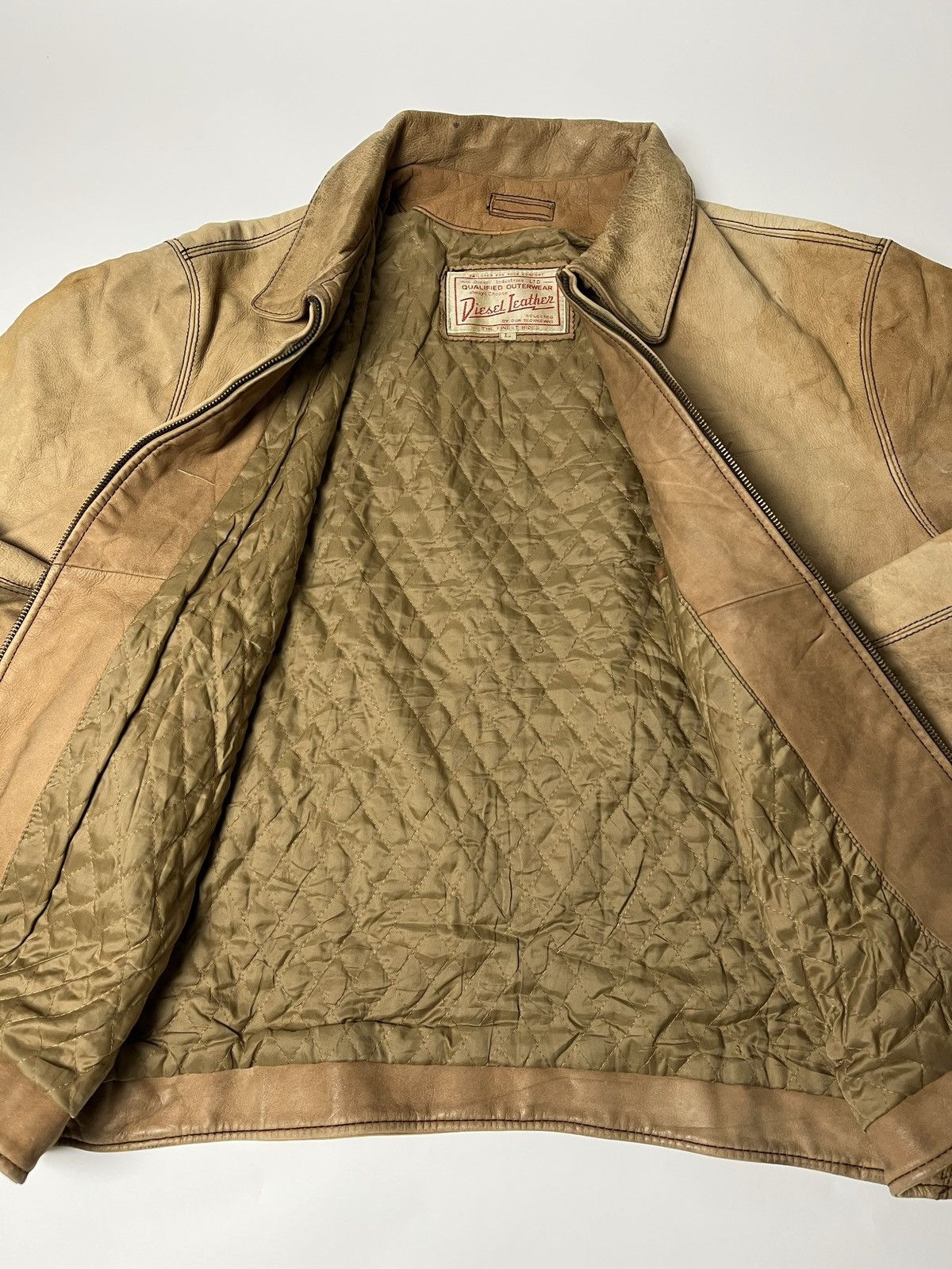 Diesel × Vintage Vintage Diesel 2000s Leather Jacket Size US L / EU 52-54 / 3 - 4 Thumbnail