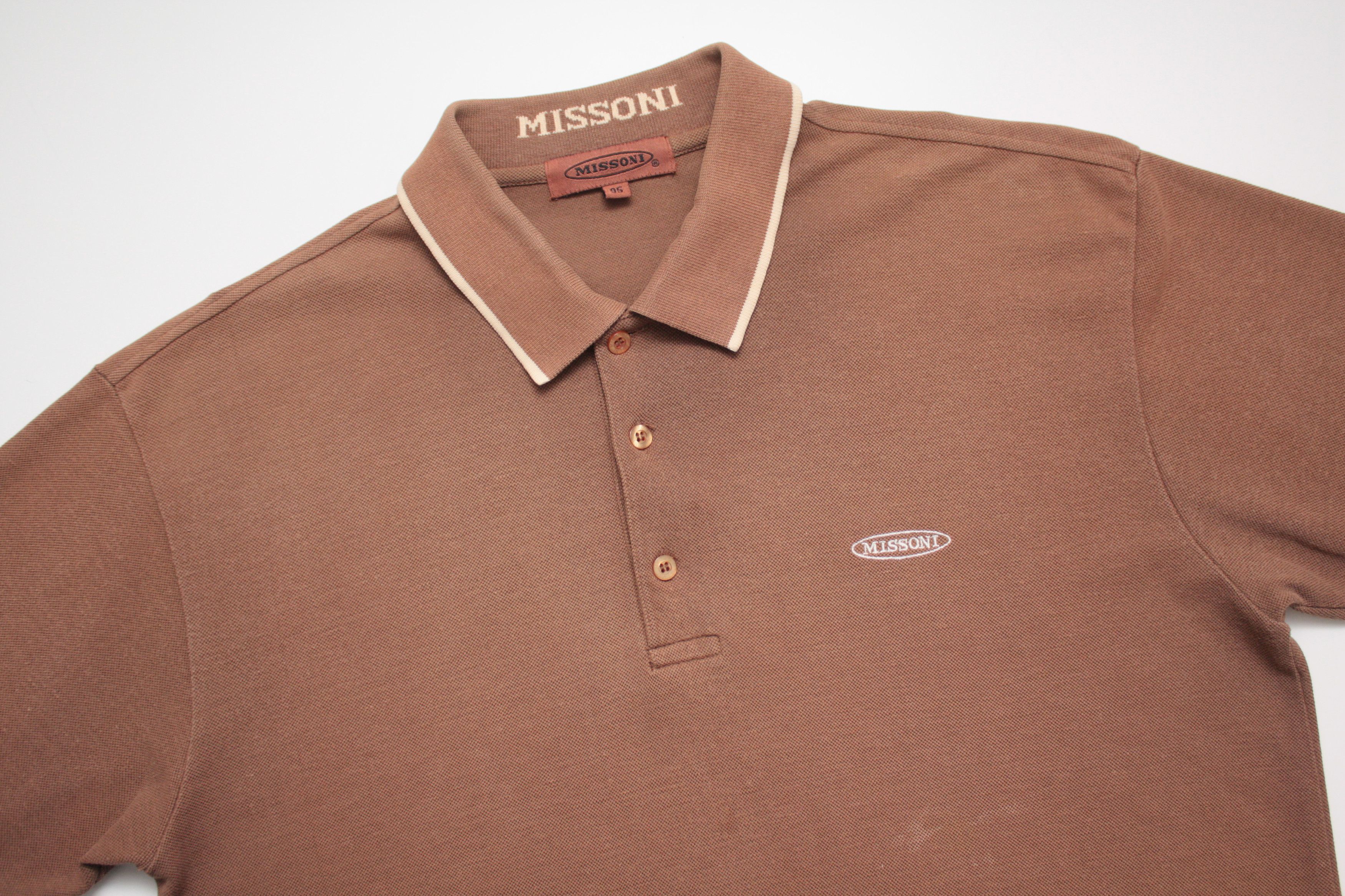 Missoni Missoni Vintage Brown Polo Medium Men's Size US L / EU 52-54 / 3 - 1 Thumbnail