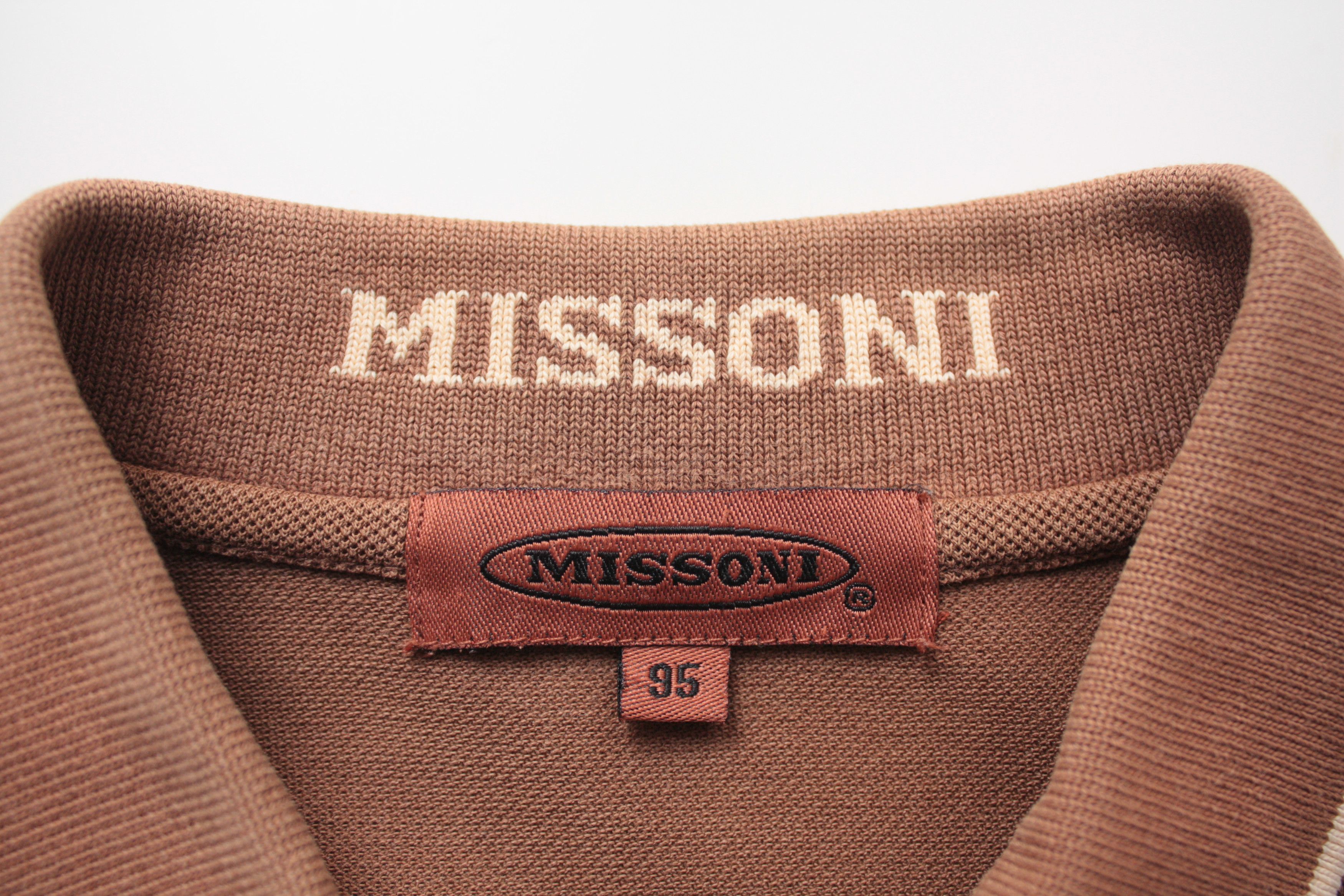 Missoni Missoni Vintage Brown Polo Medium Men's Size US L / EU 52-54 / 3 - 5 Thumbnail