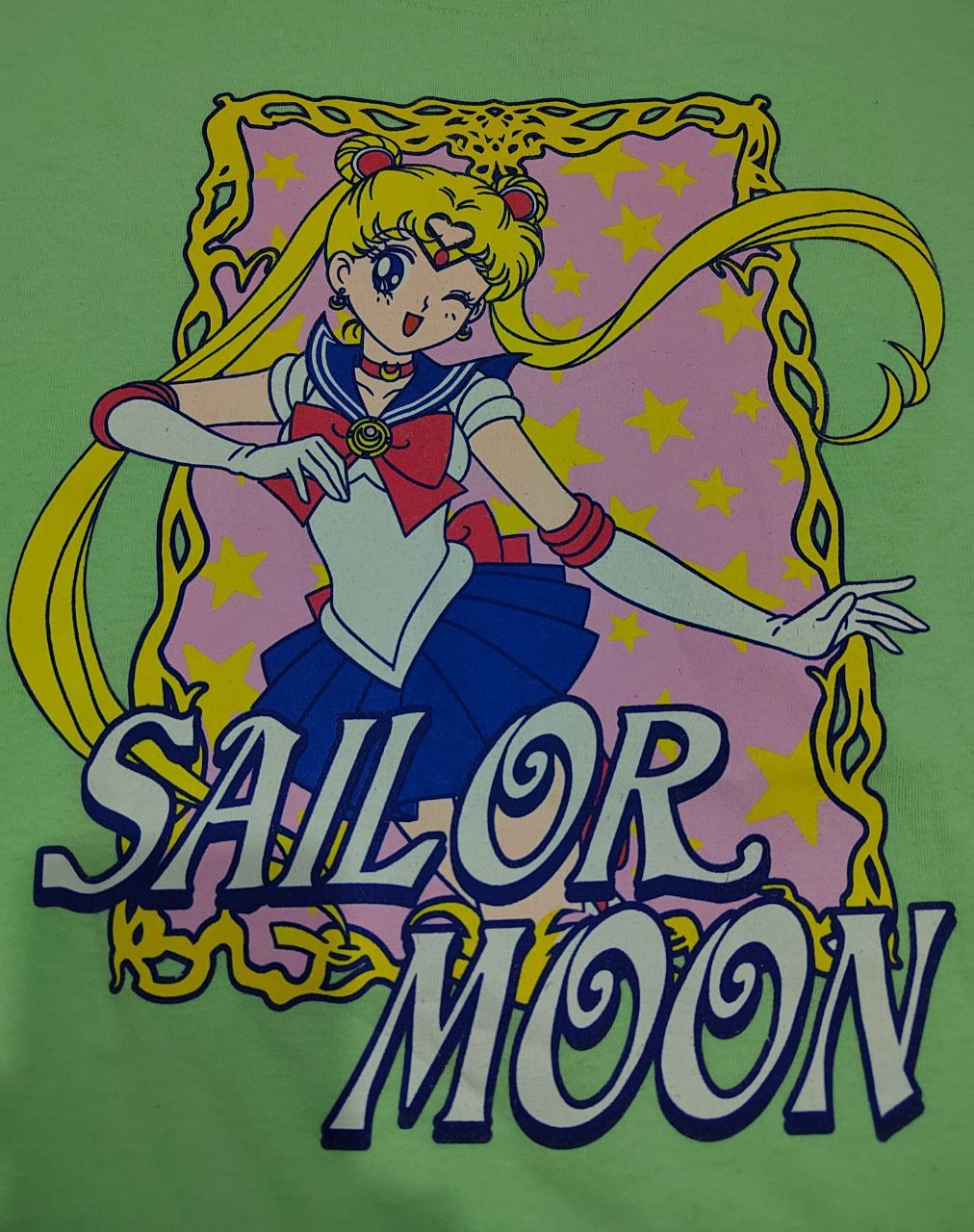 image of Anima x Cartoon Network Sailor Moon Japan Anime Hook-Up Green, Men's (Size Large)
