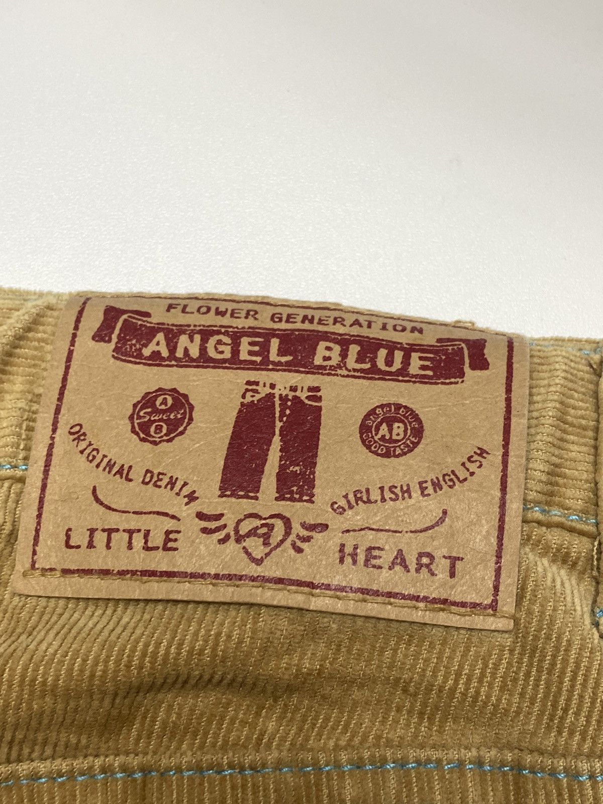 Hysteric Glamour × Japanese Brand 2000s Angel Blue - Flared Mascots Corduroy Pants Size US 29 - 6 Thumbnail