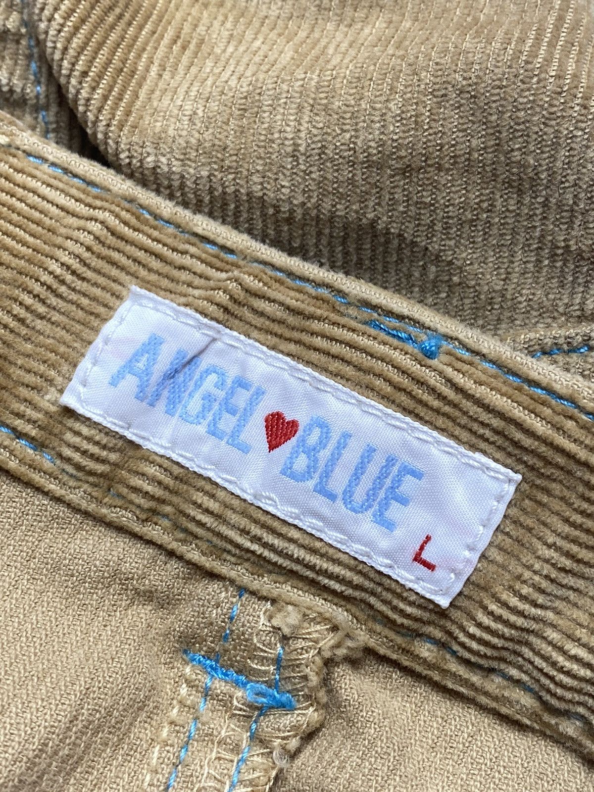 Hysteric Glamour × Japanese Brand 2000s Angel Blue - Flared Mascots Corduroy Pants Size US 29 - 8 Thumbnail