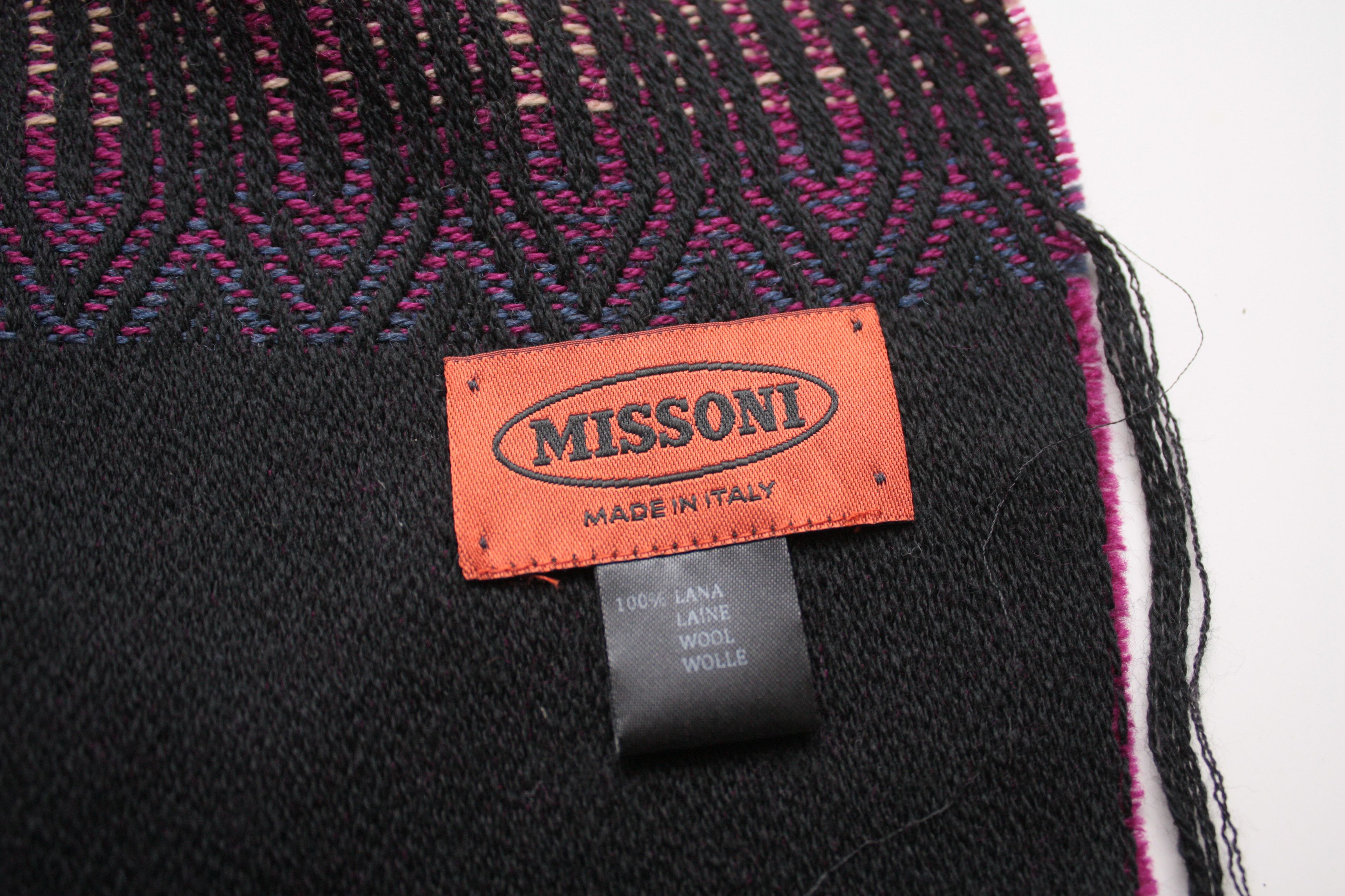Missoni Missoni Abstract Wool Scarf Made In Italy Size ONE SIZE - 3 Thumbnail