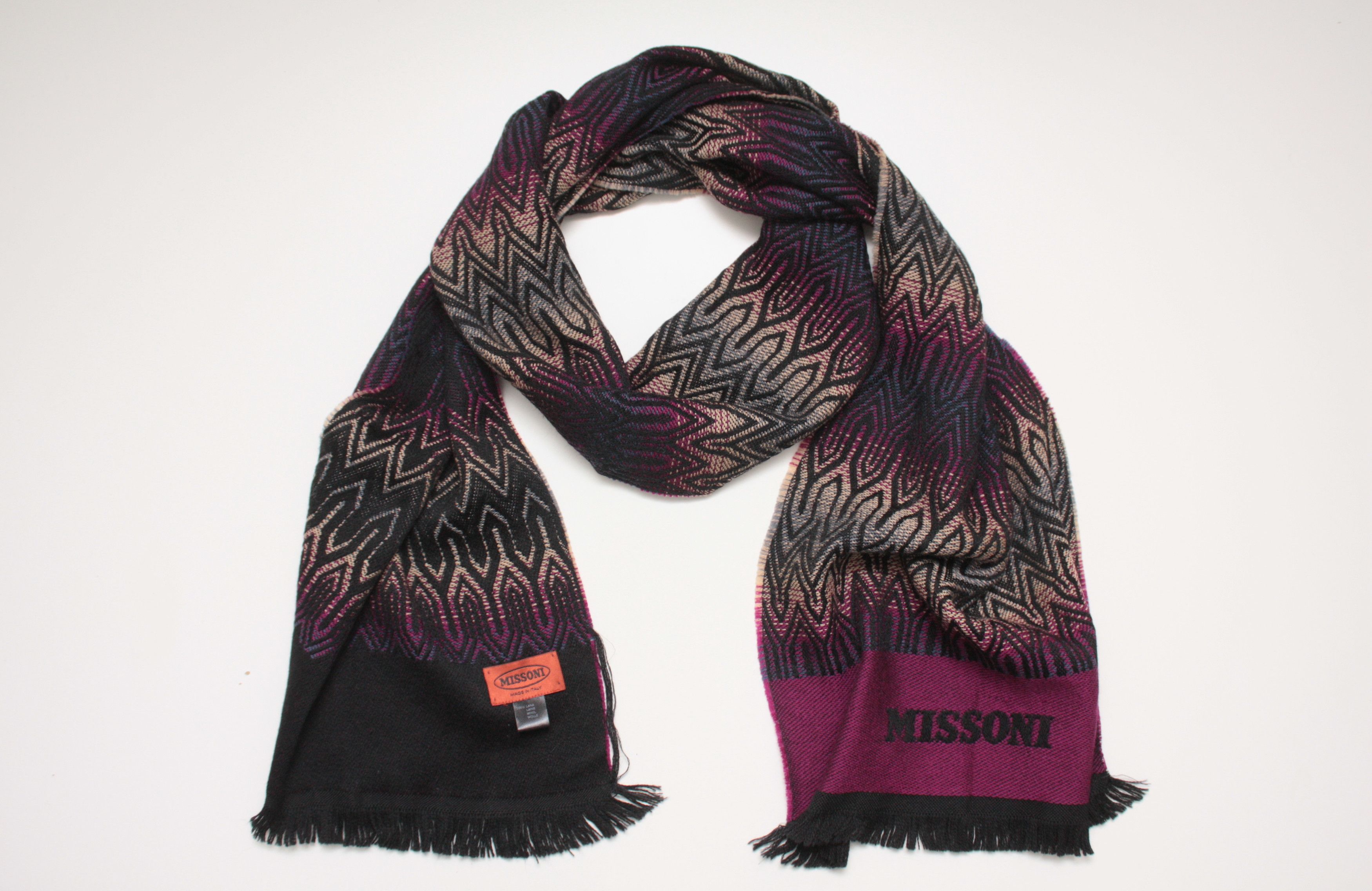 Missoni Missoni Abstract Wool Scarf Made In Italy Size ONE SIZE - 1 Thumbnail
