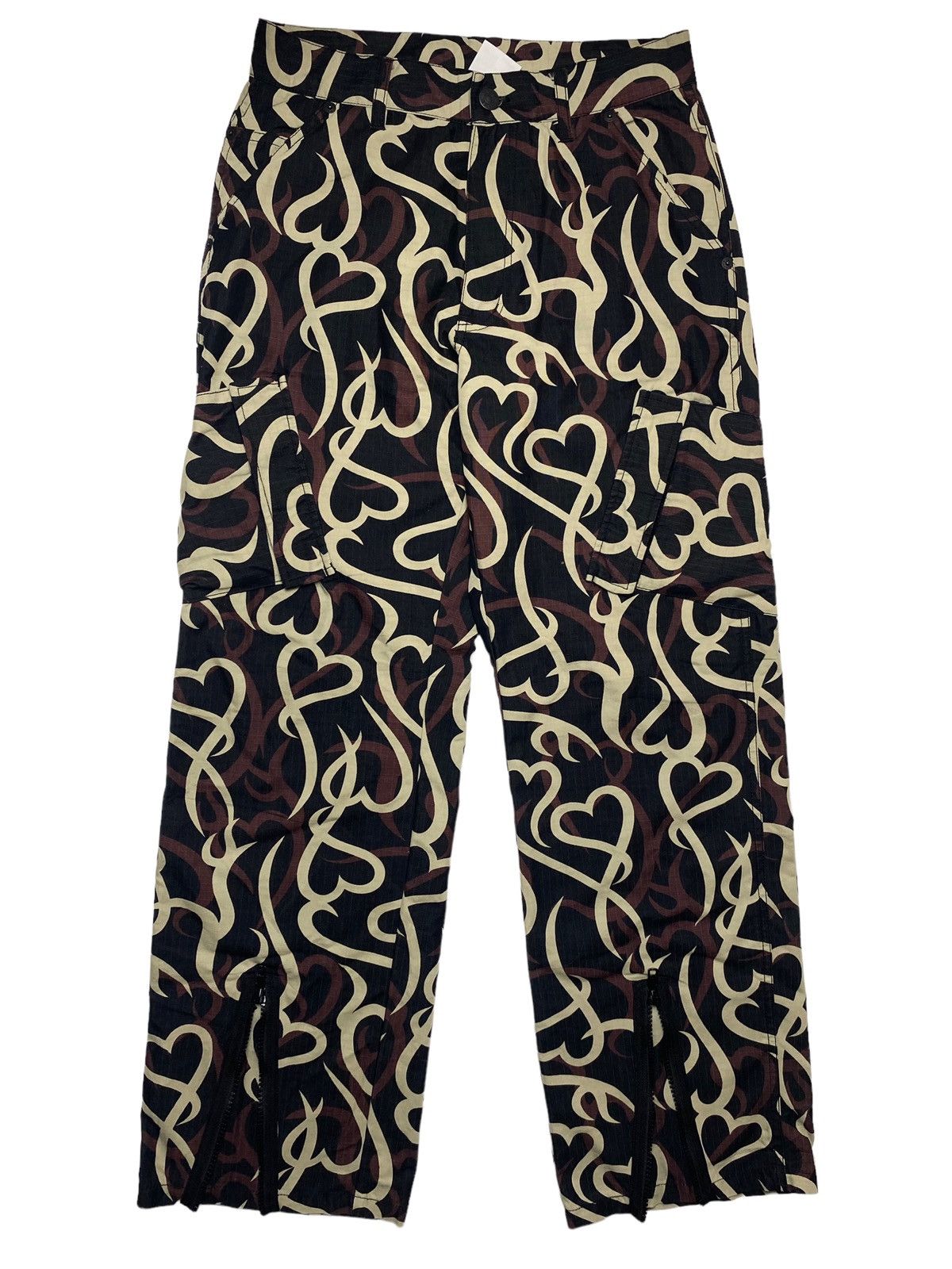 20471120 2000s X-Girl - Tribal Camo Like Number Nine - Nylon Pants Size US 29 - 1 Thumbnail