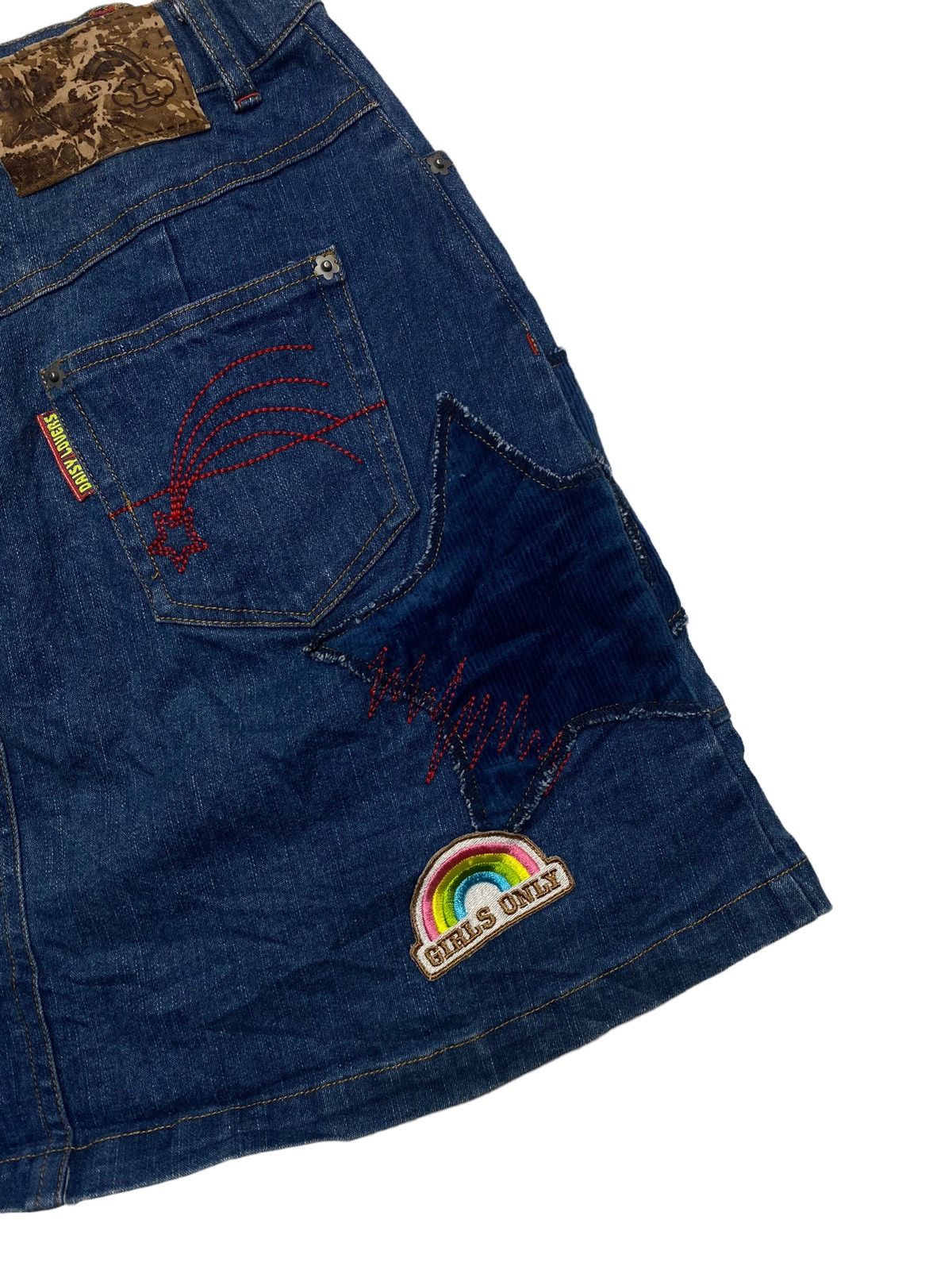Hysteric Glamour 2000s Daisy Lovers - Patchwork Star Mini Skirt Size 25" / US 0 / IT 36 - 4 Thumbnail