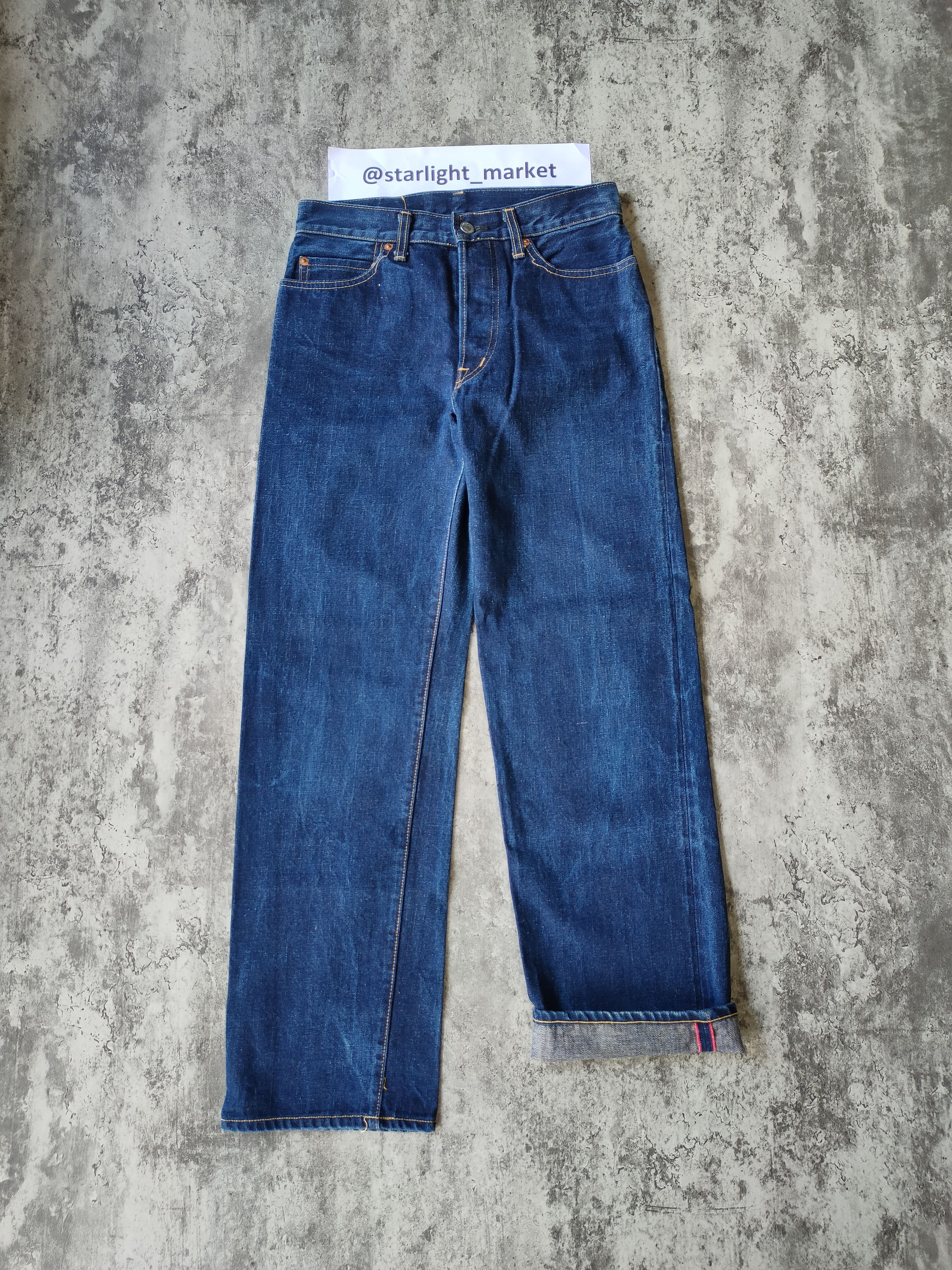 Blue Blue Japan × HOLLYWOOD RANCH MARKET × Japanese Brand HR Market Jeans Red Selvedge Size US 28 / EU 44 - 1 Thumbnail