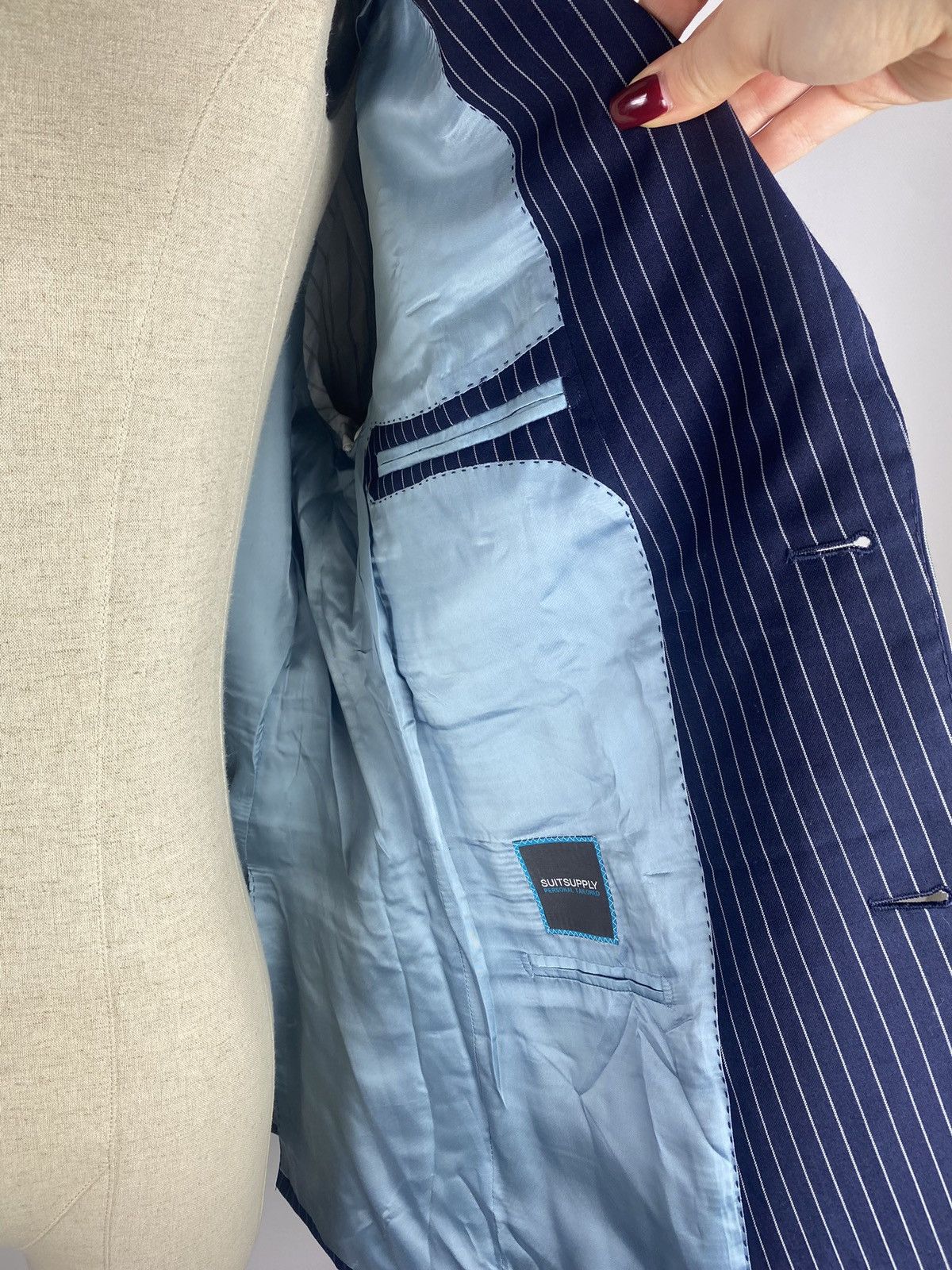 Suitsupply Suitsupply men’s striped wool blazer jacket sport coat Size 40S - 11 Thumbnail