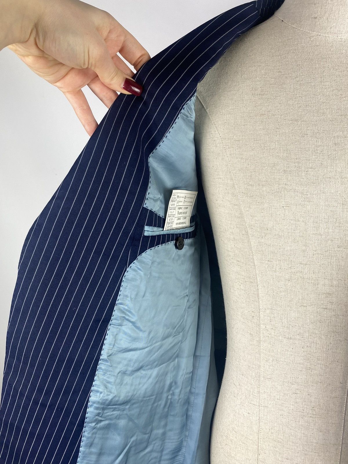 Suitsupply Suitsupply men’s striped wool blazer jacket sport coat Size 40S - 9 Thumbnail
