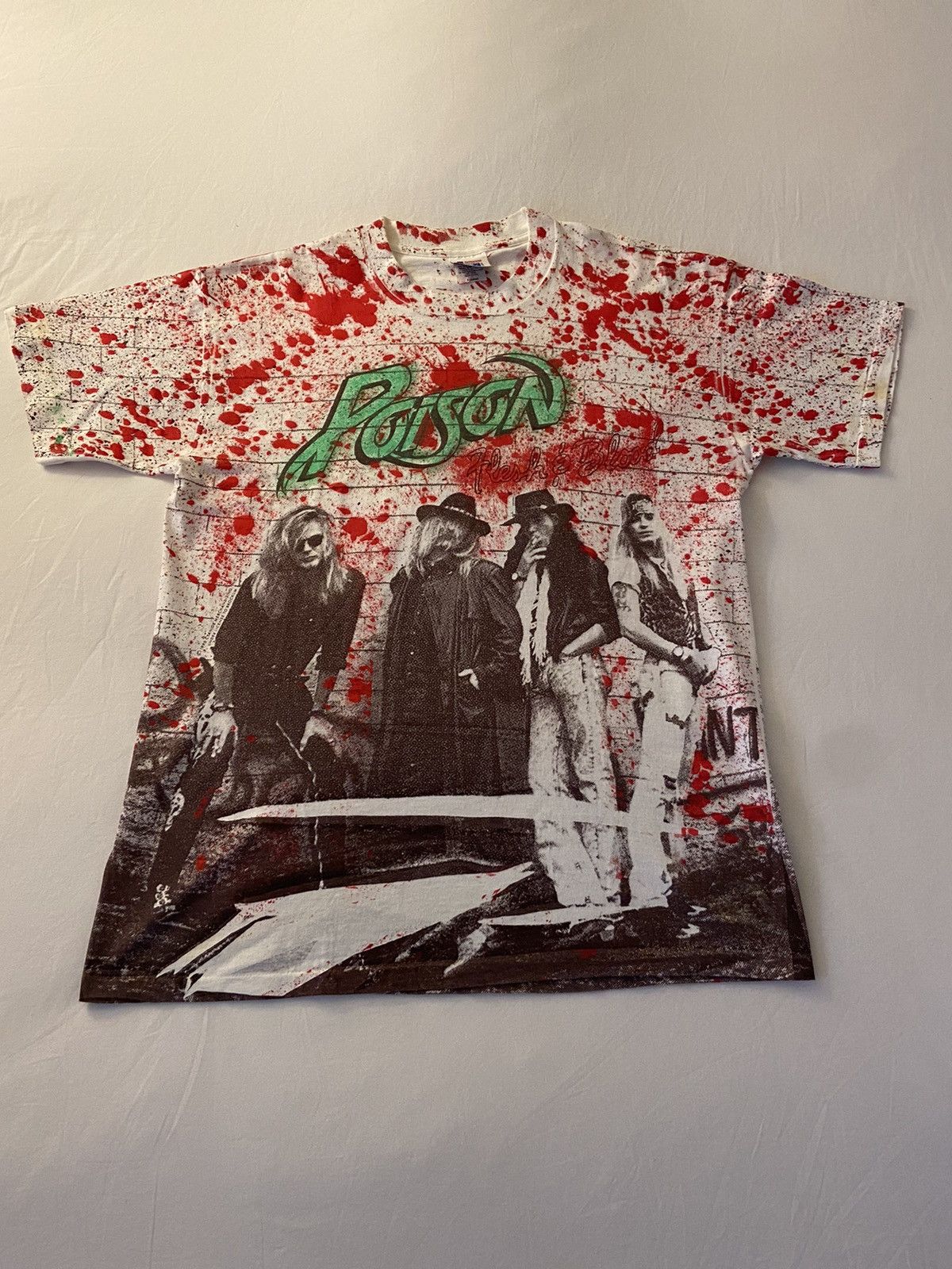 Vintage All over print 90’s Poison t-shirt