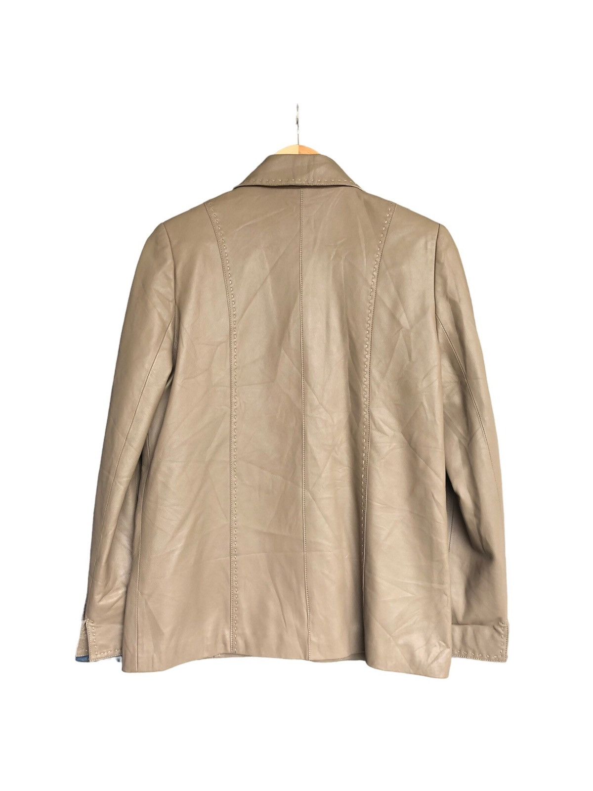 Balmain Vintage Balmain Paris Sheepskin Button Up Leather Jacket Size L / US 10 / IT 46 - 3 Thumbnail