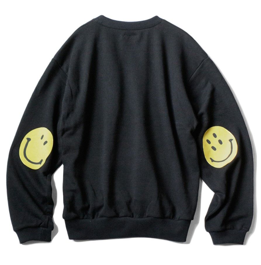 KAPITAL Smile crewneck sweatshirt ECO smiley black XXL