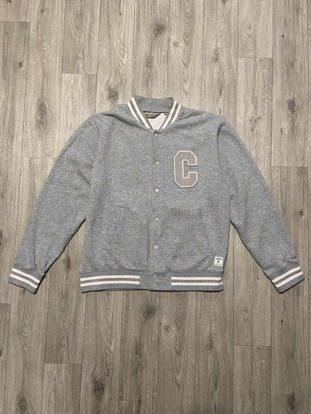 Carhartt × Carhartt Wip Vintage Carhartt 90s Varsity Sweat Bomber Cup Jacket M Size US M / EU 48-50 / 2 - 2 Thumbnail