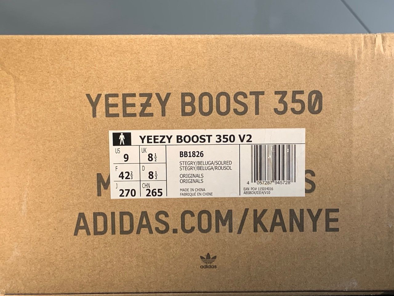 Adidas × Kanye West US9 Yeezy 350 V2 Beluga OG release pa DS OG ALL + receipts Size US 9 / EU 42 - 2 Thumbnail