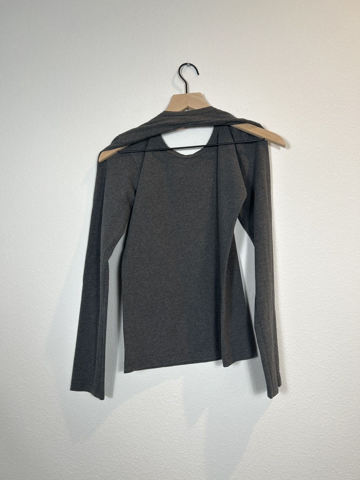 image of Maison Margiela Artisanal ‘98 Flat Réversible L/s in Grey, Men's (Size Small)