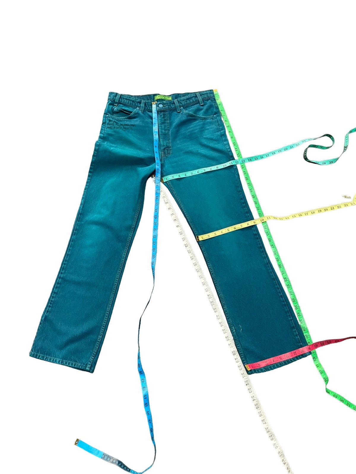 Japanese Brand × Levi's Vintage Levis x High Light Cavalet Green Denim Size US 35 - 23 Thumbnail