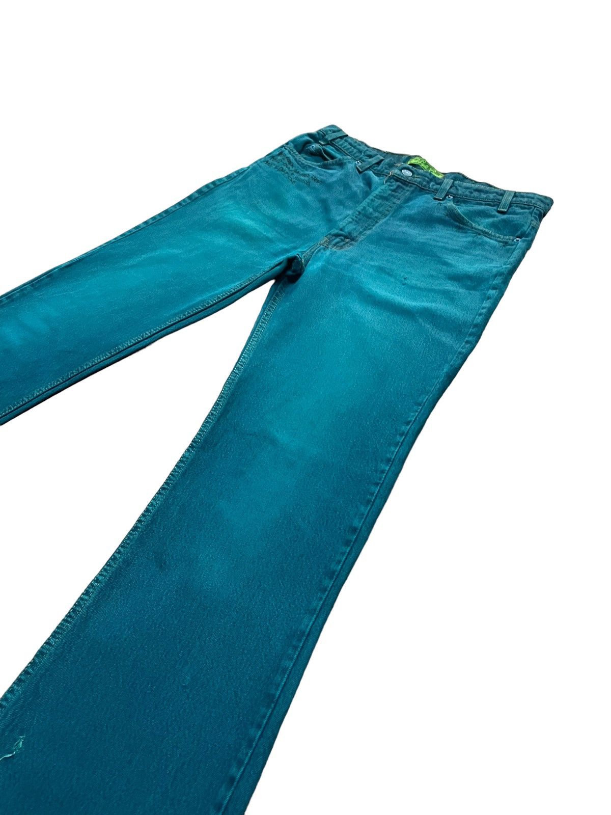 Japanese Brand × Levi's Vintage Levis x High Light Cavalet Green Denim Size US 35 - 2 Thumbnail