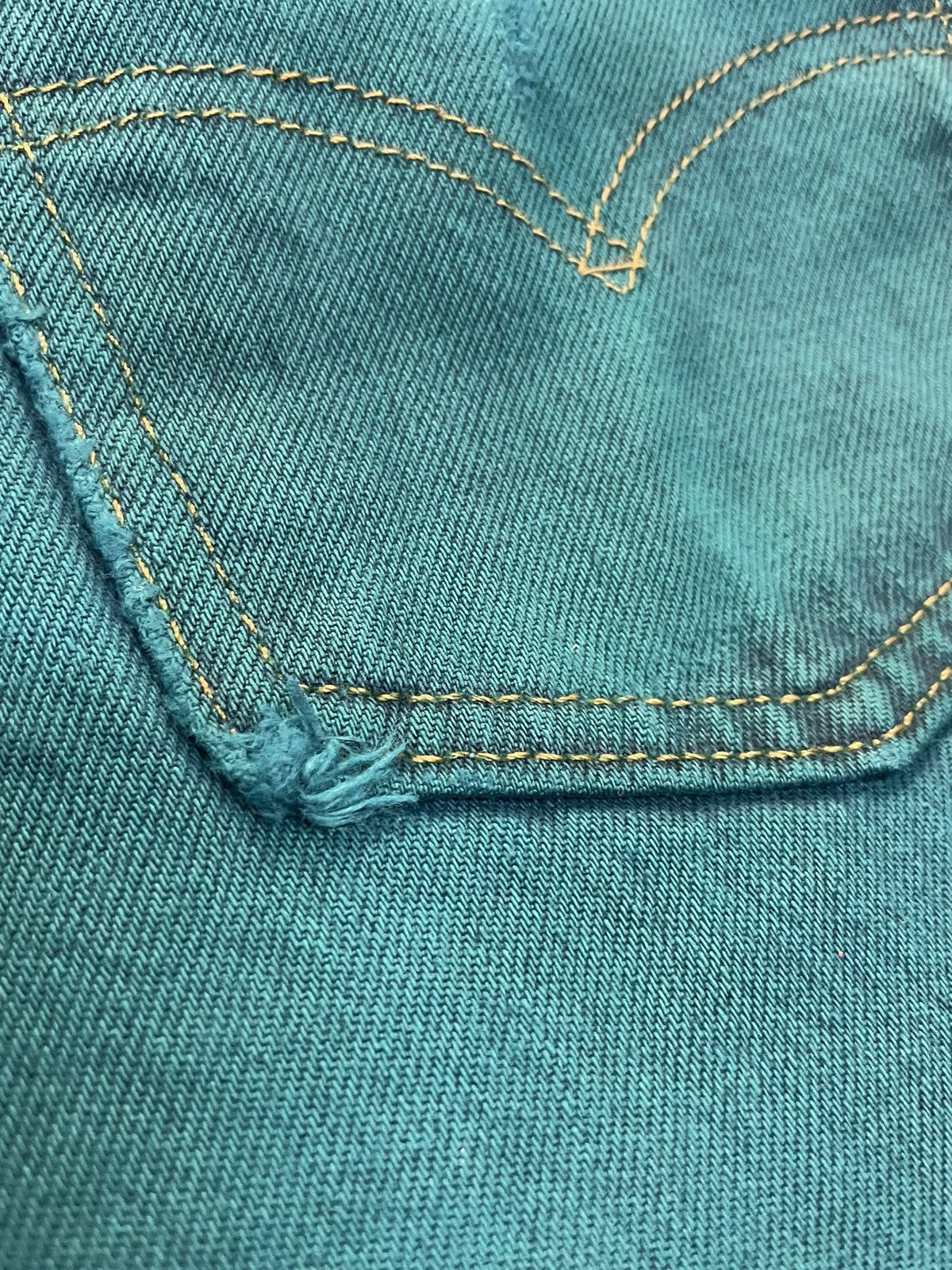 Japanese Brand × Levi's Vintage Levis x High Light Cavalet Green Denim Size US 35 - 11 Thumbnail