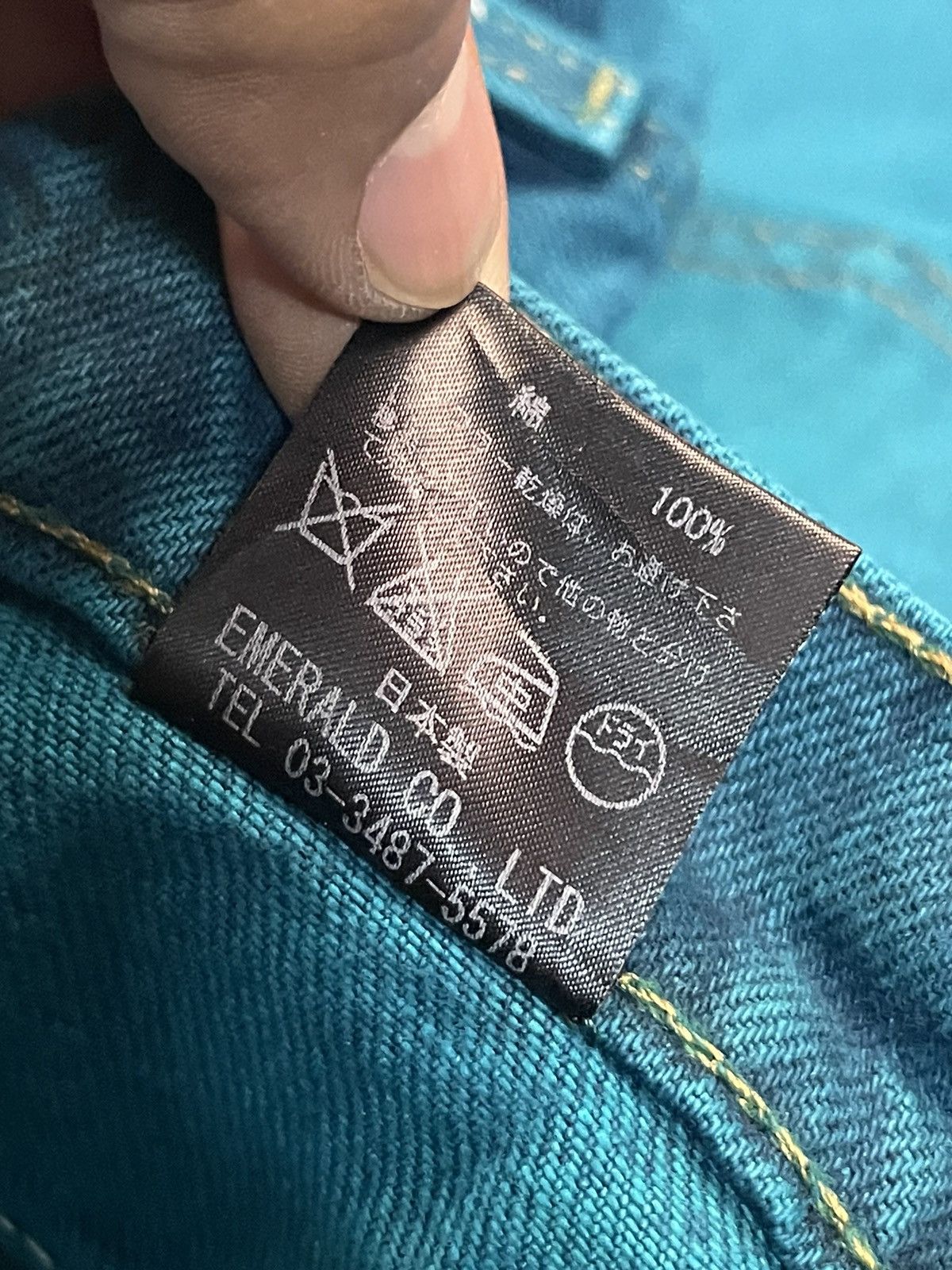 Japanese Brand × Levi's Vintage Levis x High Light Cavalet Green Denim Size US 35 - 15 Thumbnail