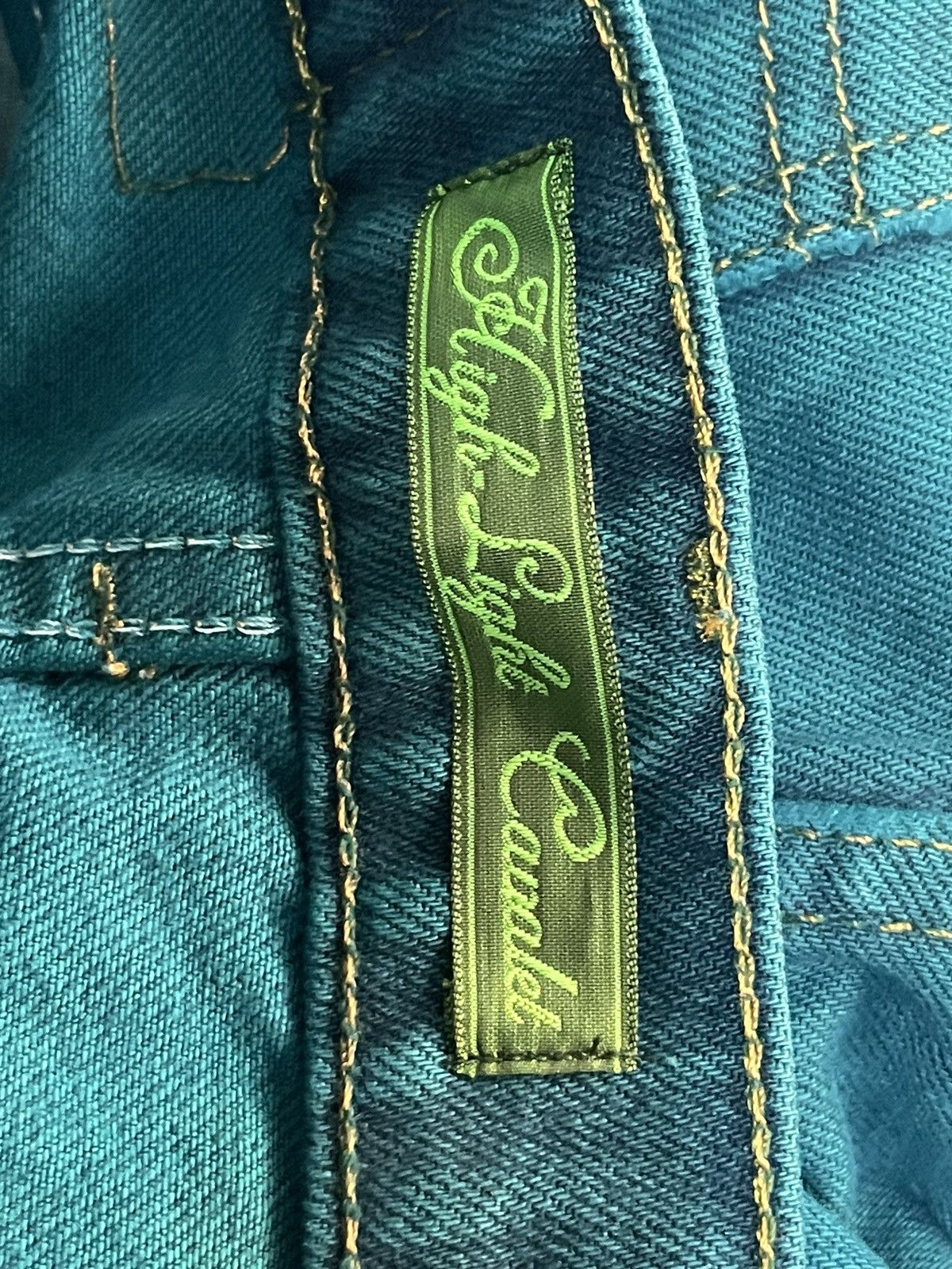 Japanese Brand × Levi's Vintage Levis x High Light Cavalet Green Denim Size US 35 - 16 Thumbnail