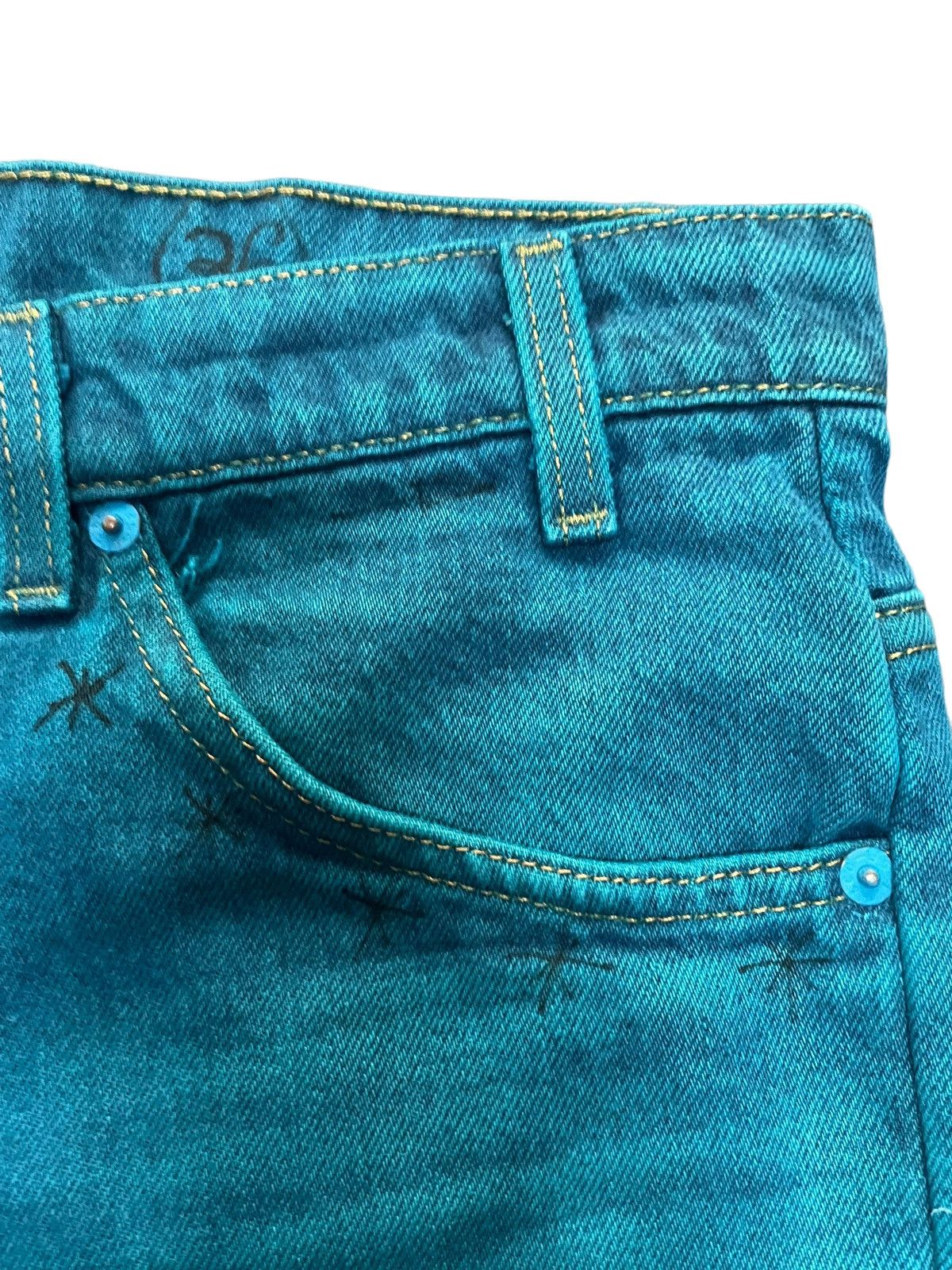 Japanese Brand × Levi's Vintage Levis x High Light Cavalet Green Denim Size US 35 - 5 Thumbnail