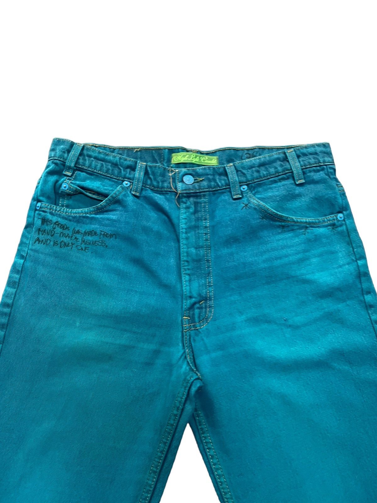 Japanese Brand × Levi's Vintage Levis x High Light Cavalet Green Denim Size US 35 - 3 Thumbnail