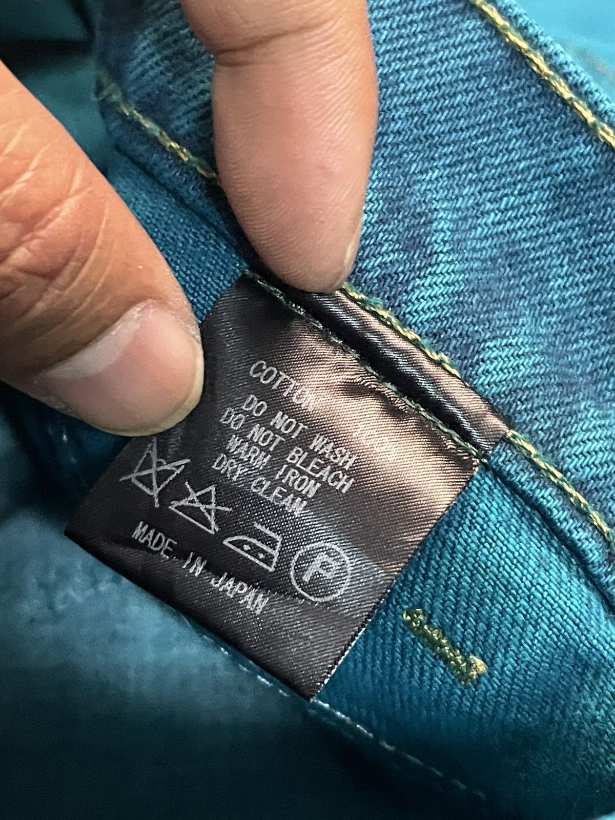 Japanese Brand × Levi's Vintage Levis x High Light Cavalet Green Denim Size US 35 - 14 Thumbnail