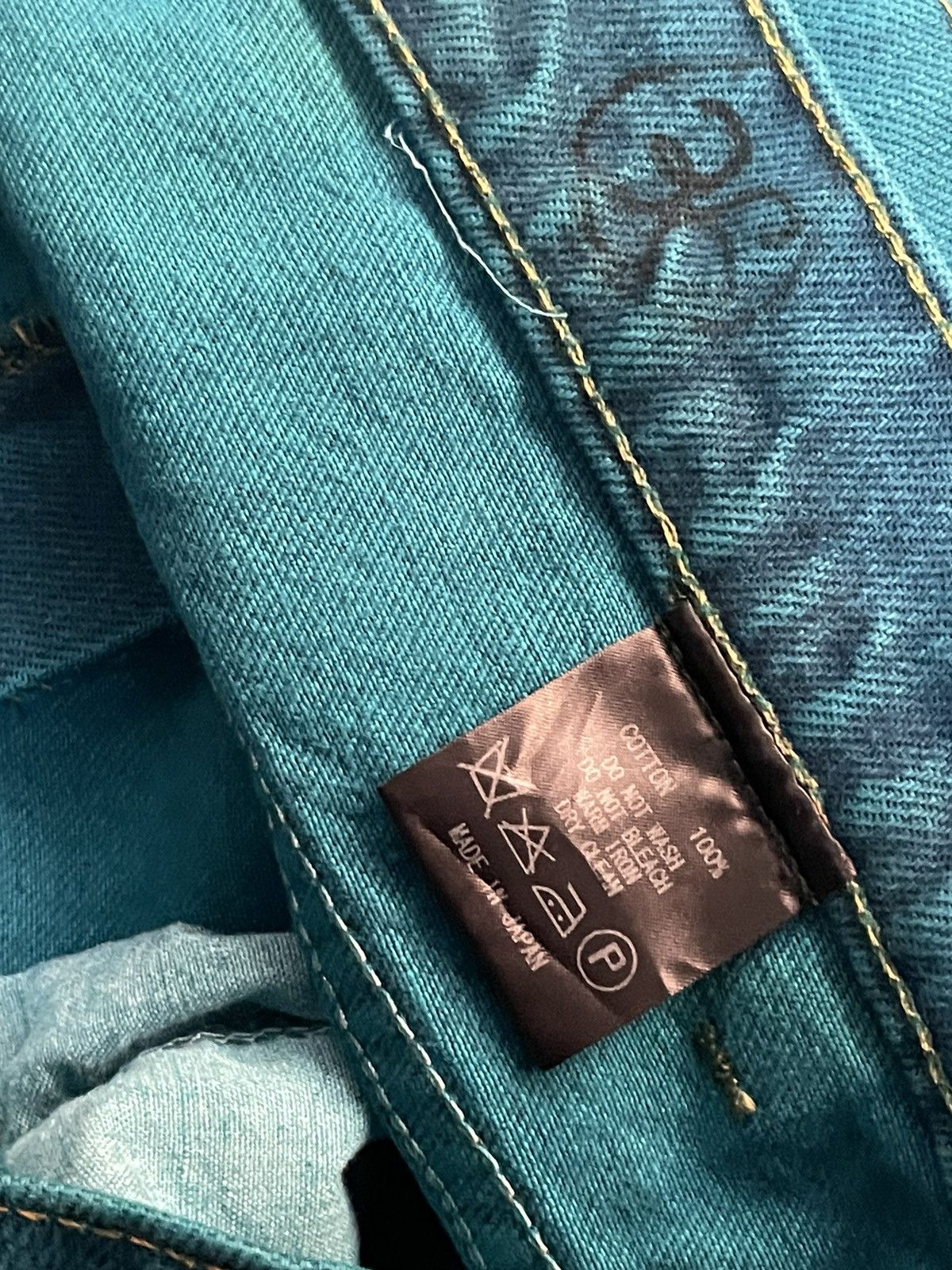 Japanese Brand × Levi's Vintage Levis x High Light Cavalet Green Denim Size US 35 - 17 Thumbnail