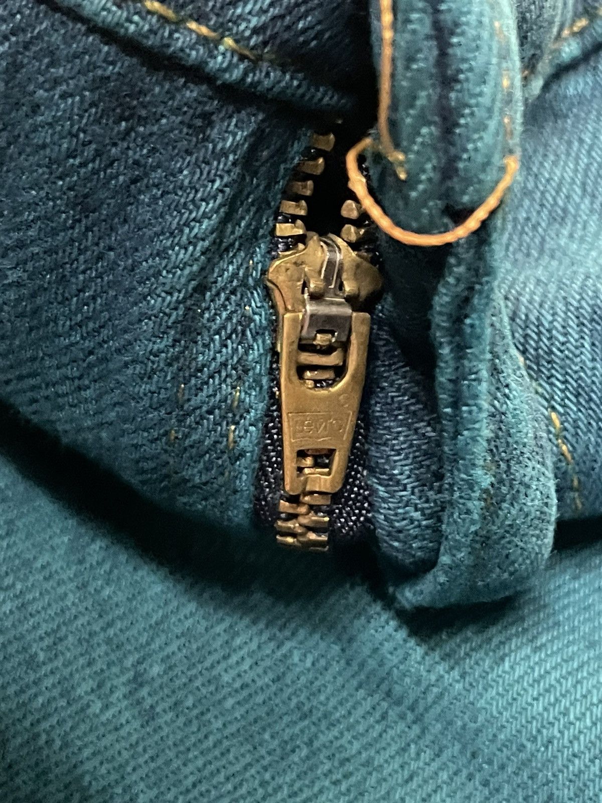 Japanese Brand × Levi's Vintage Levis x High Light Cavalet Green Denim Size US 35 - 19 Thumbnail