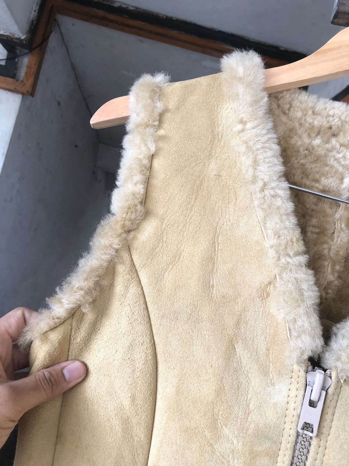 Japanese Brand Nice❗️Japan Made Sheepskin Fur Sherpa Vest Jackets Size XS / US 0-2 / IT 36-38 - 6 Thumbnail