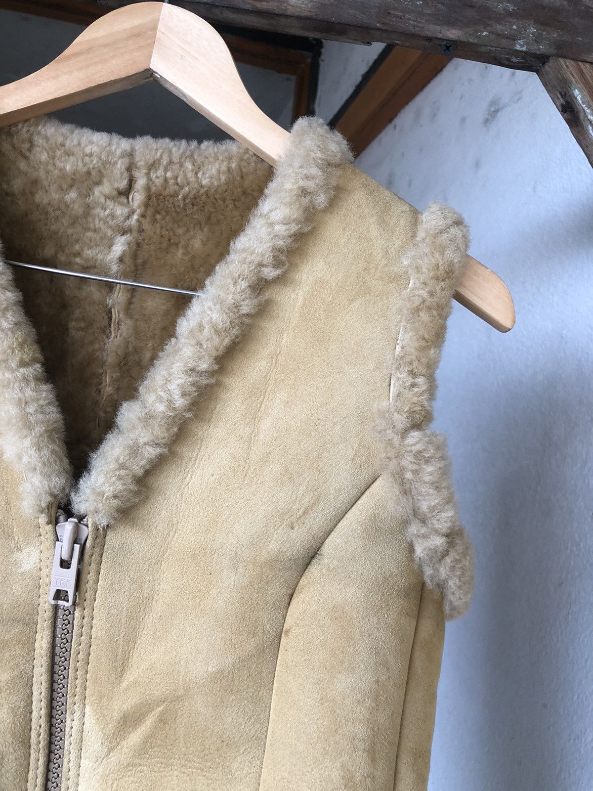 Japanese Brand Nice❗️Japan Made Sheepskin Fur Sherpa Vest Jackets Size XS / US 0-2 / IT 36-38 - 7 Thumbnail