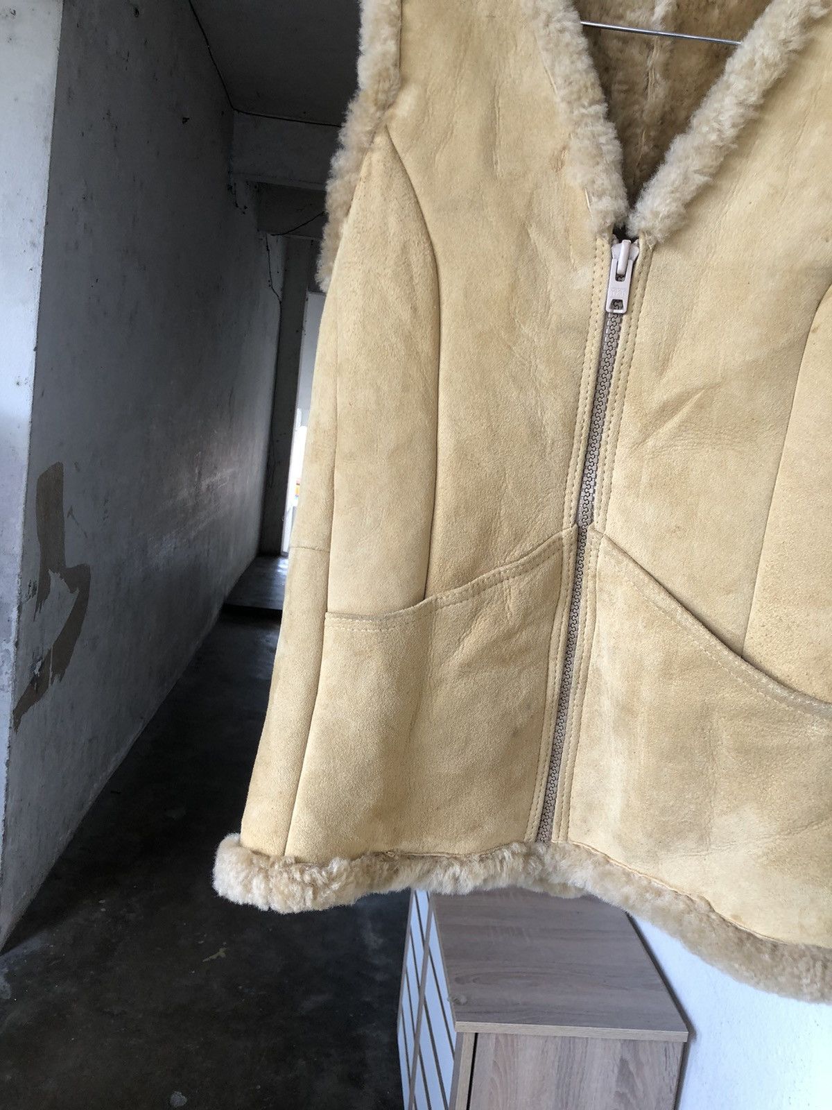 Japanese Brand Nice❗️Japan Made Sheepskin Fur Sherpa Vest Jackets Size XS / US 0-2 / IT 36-38 - 4 Thumbnail