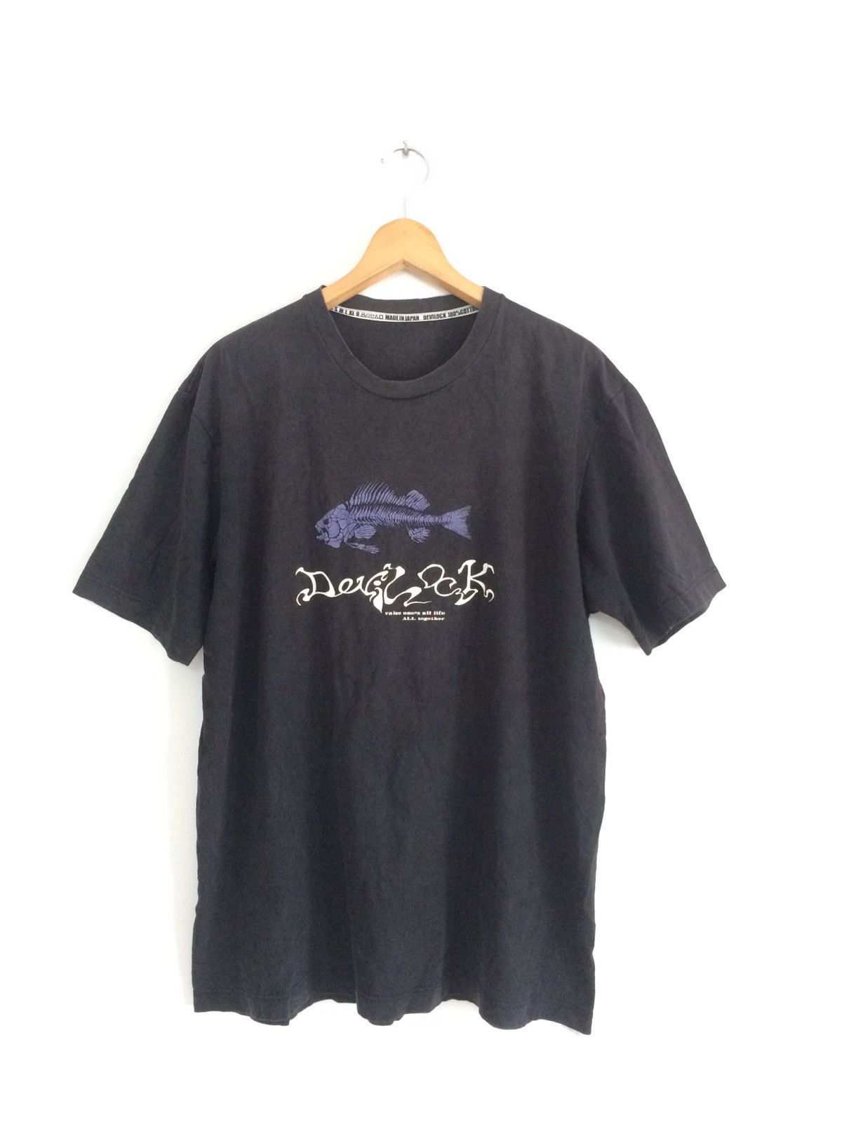 Devilock × Japanese Brand × Vintage 🔥🔥Devilock Fishbone Printed T-Shirt Size US L / EU 52-54 / 3 - 1 Thumbnail