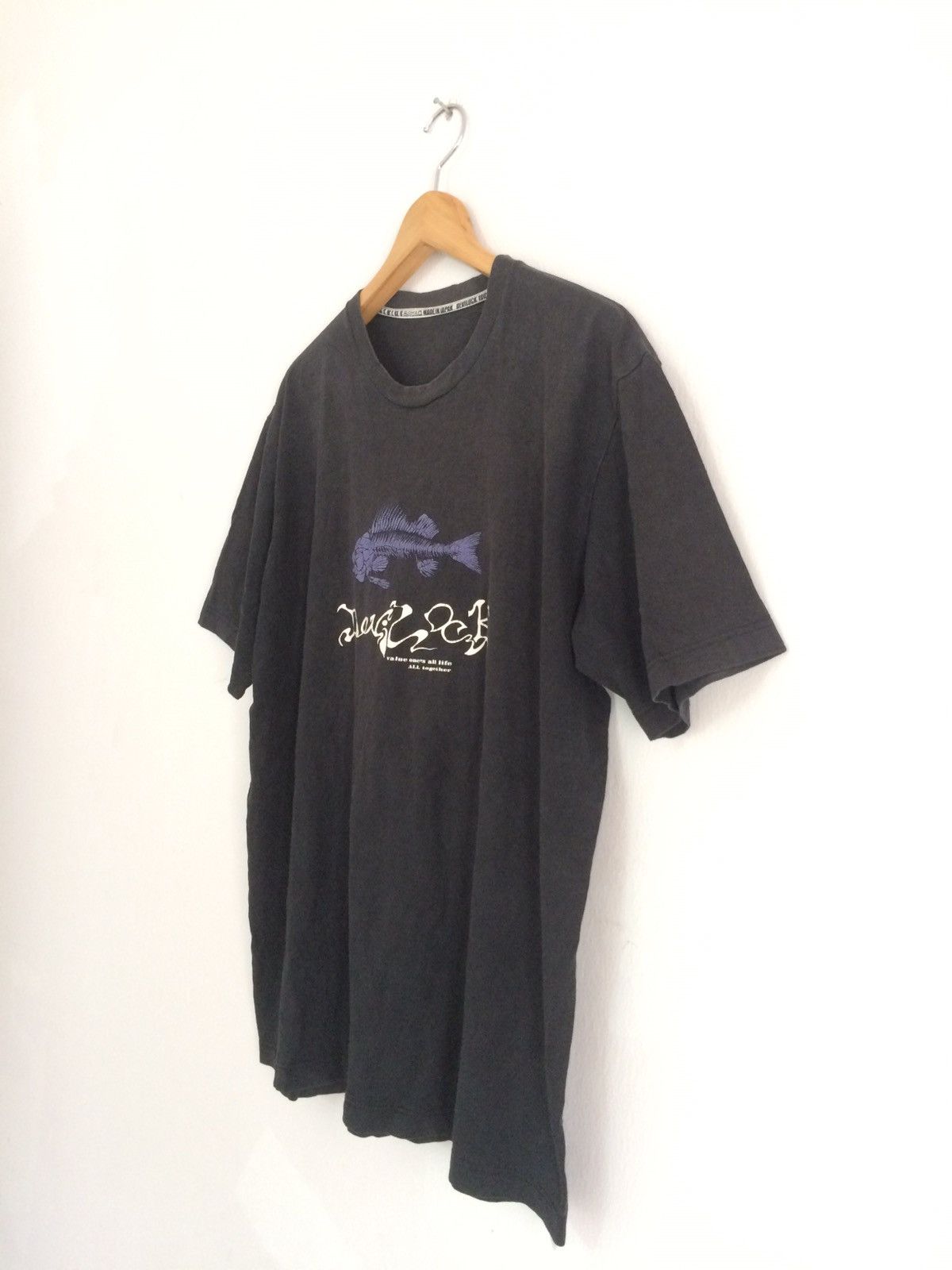 Devilock × Japanese Brand × Vintage 🔥🔥Devilock Fishbone Printed T-Shirt Size US L / EU 52-54 / 3 - 2 Thumbnail