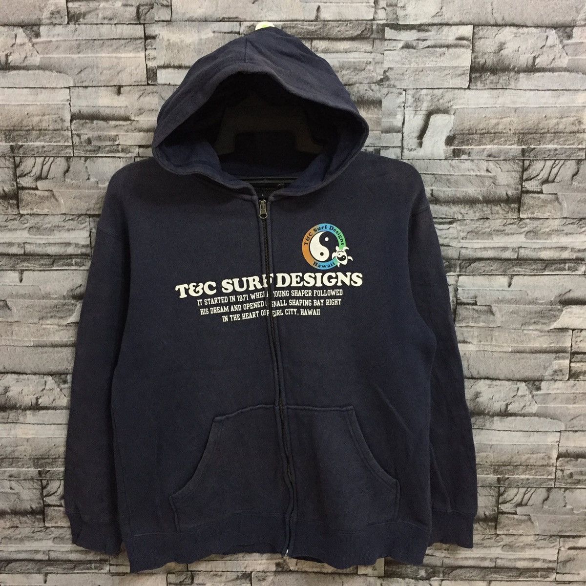 Japanese Brand Vintage Town & Country Surf design hoodie T&C big logo Size US L / EU 52-54 / 3 - 4 Thumbnail