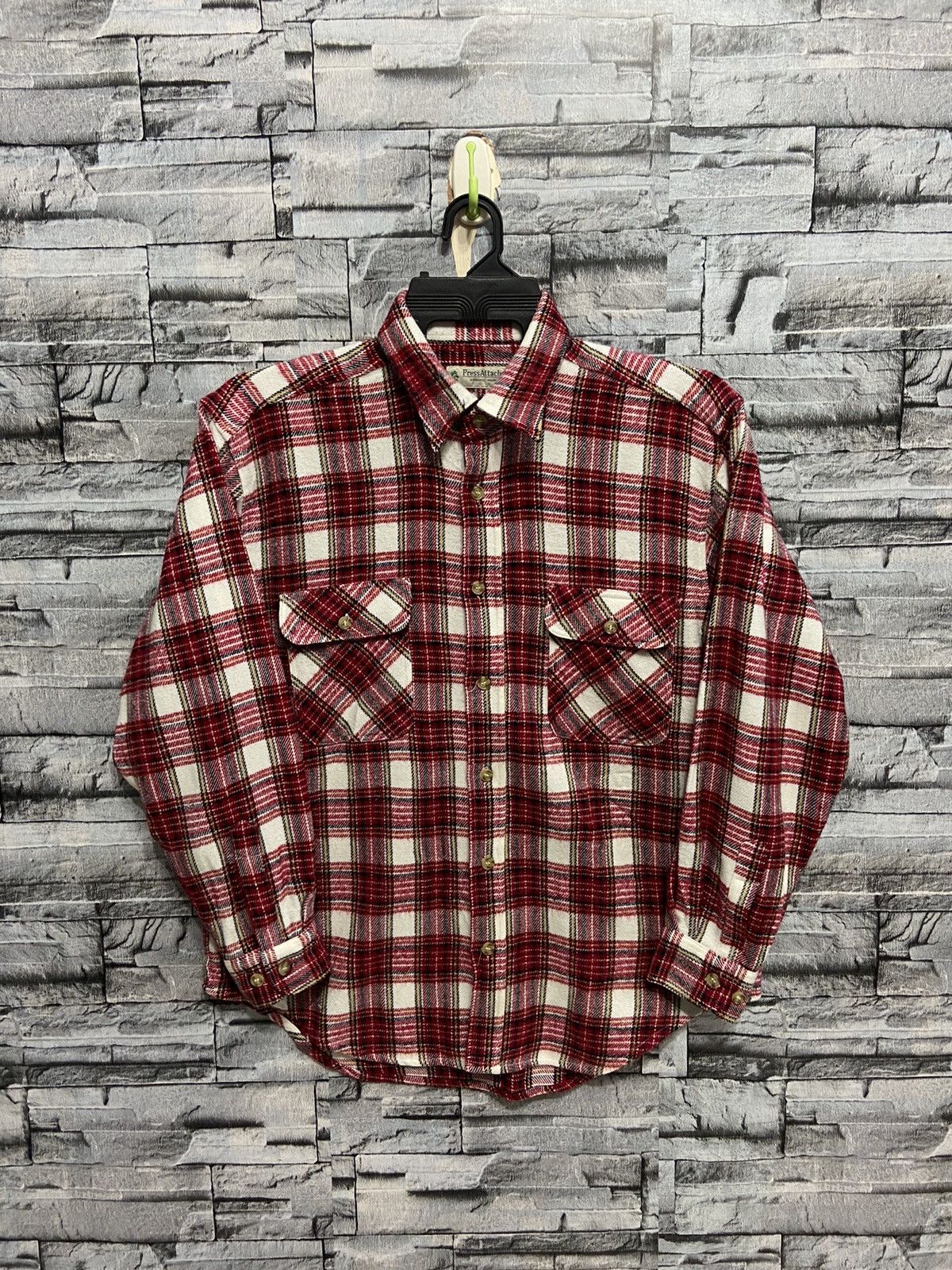 Flannel Vintage Press Attache Flannel double pocket plaid design Size US M / EU 48-50 / 2 - 1 Thumbnail