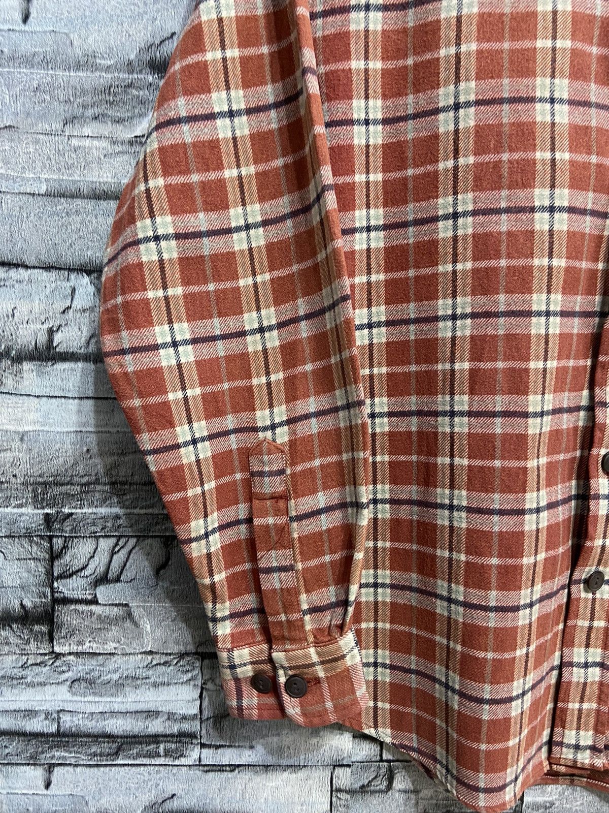 Japanese Brand Vintage Bossini Flannel single pocket plaid design Size US L / EU 52-54 / 3 - 5 Thumbnail