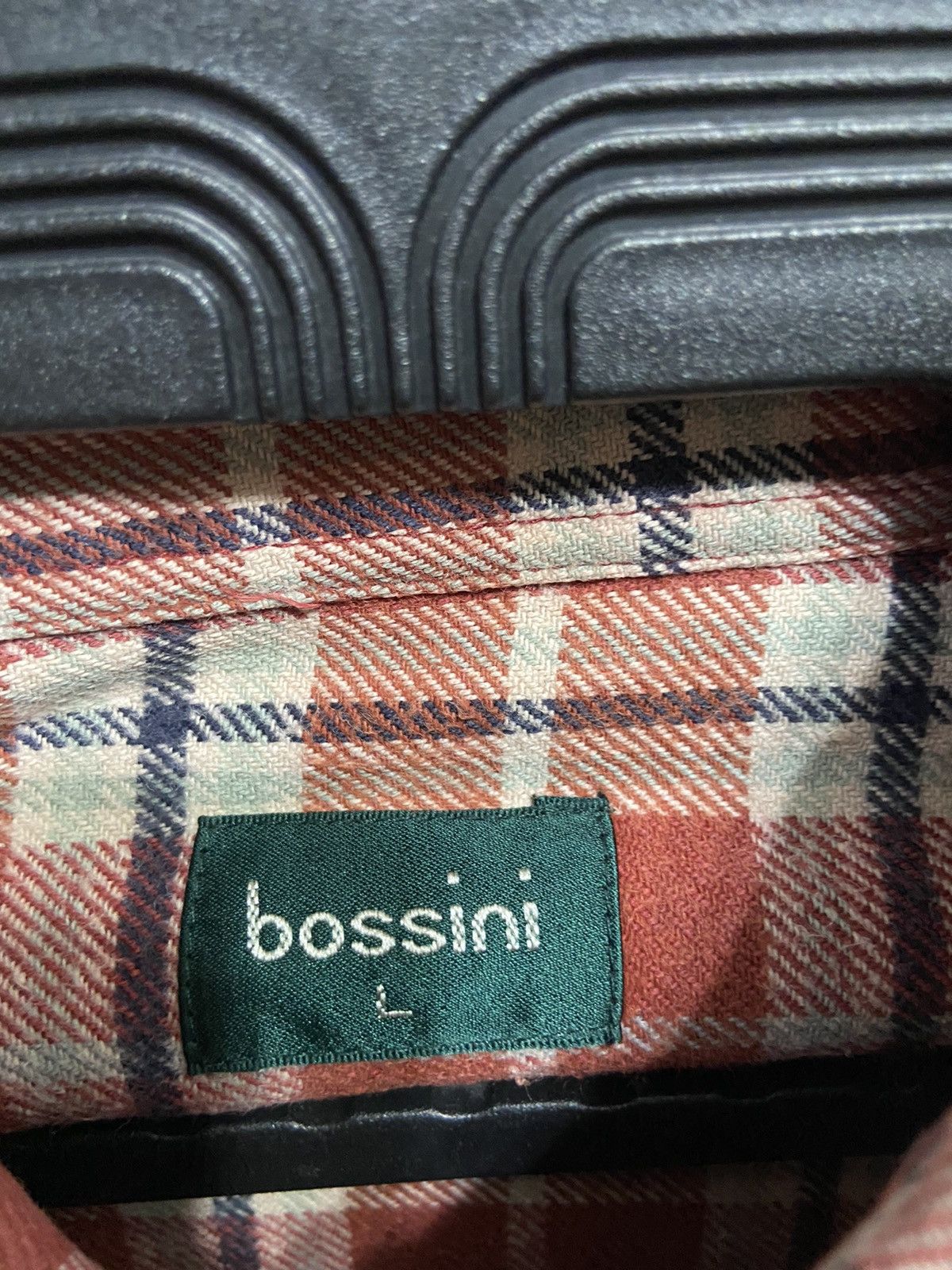 Japanese Brand Vintage Bossini Flannel single pocket plaid design Size US L / EU 52-54 / 3 - 3 Thumbnail