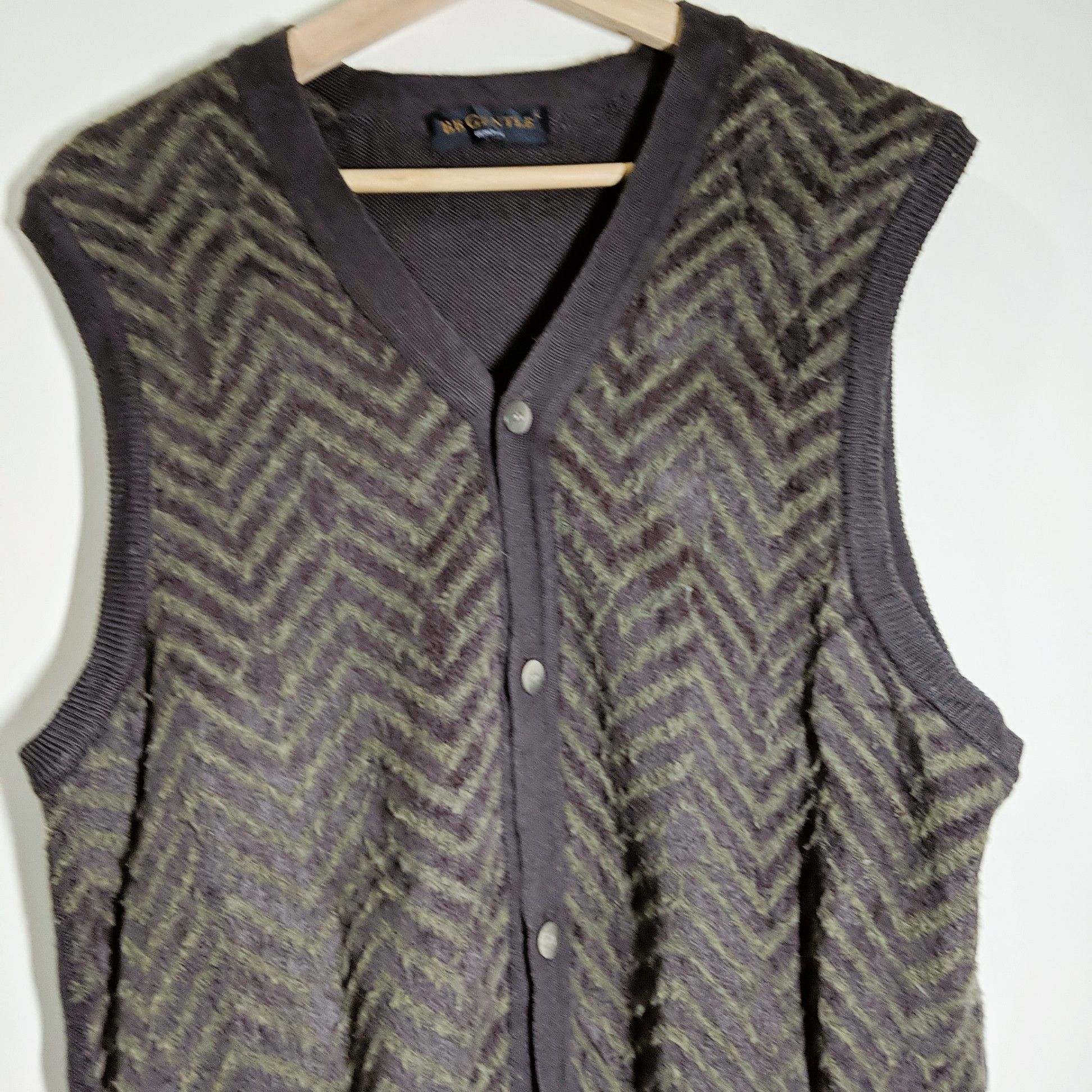 Japanese Brand Vintage Be Gentle Japan Brand Sleeveless Knitwear Cardigan Size US M / EU 48-50 / 2 - 3 Thumbnail