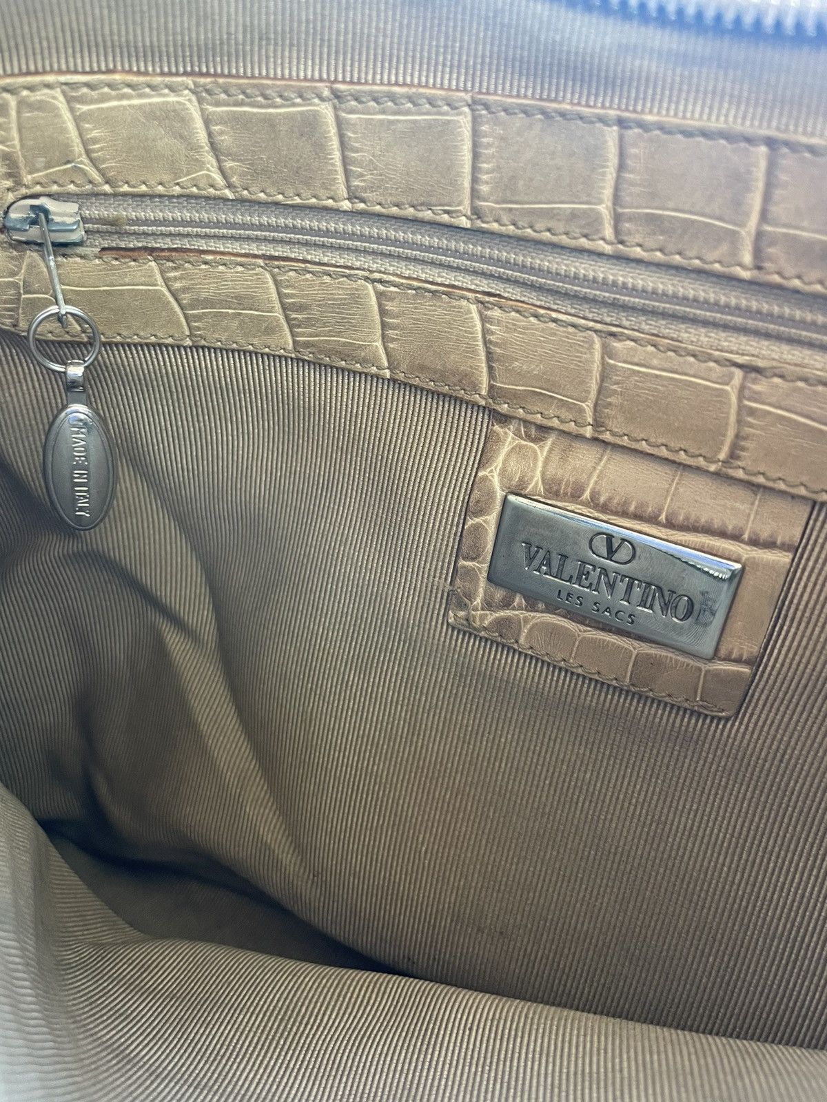 Giovanni Valentino × Valentino Vntg VALENTINO Leather Shoulder Bag les sacs Crocodile Print Size ONE SIZE - 8 Thumbnail