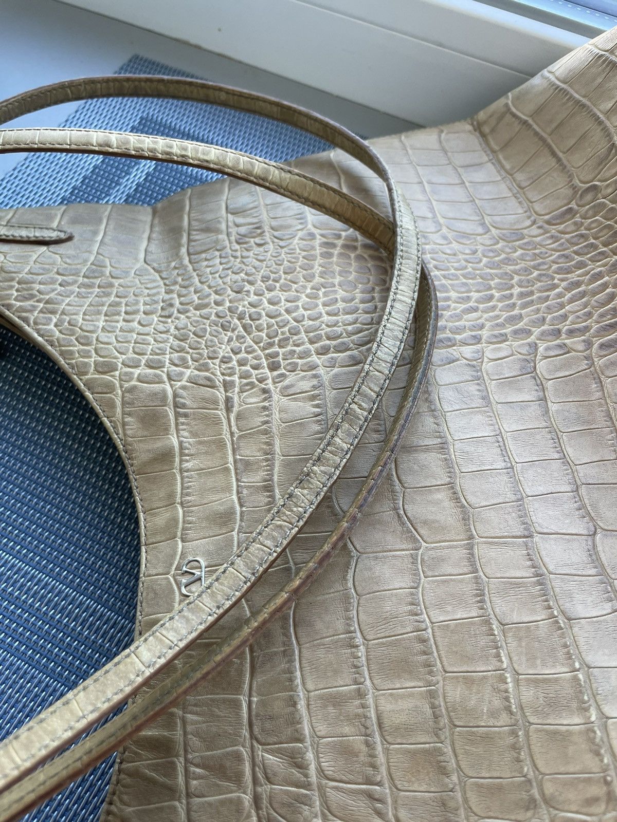 Giovanni Valentino × Valentino Vntg VALENTINO Leather Shoulder Bag les sacs Crocodile Print Size ONE SIZE - 12 Thumbnail