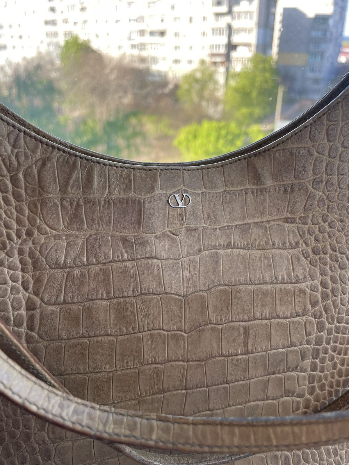 Giovanni Valentino × Valentino Vntg VALENTINO Leather Shoulder Bag les sacs Crocodile Print Size ONE SIZE - 2 Thumbnail