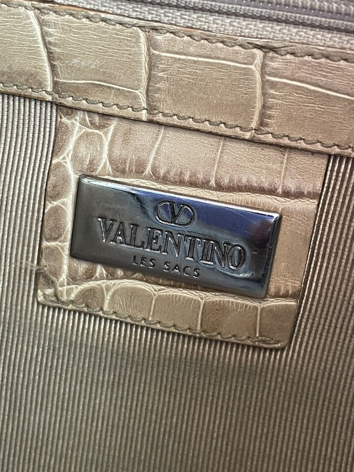 Giovanni Valentino × Valentino Vntg VALENTINO Leather Shoulder Bag les sacs Crocodile Print Size ONE SIZE - 7 Thumbnail