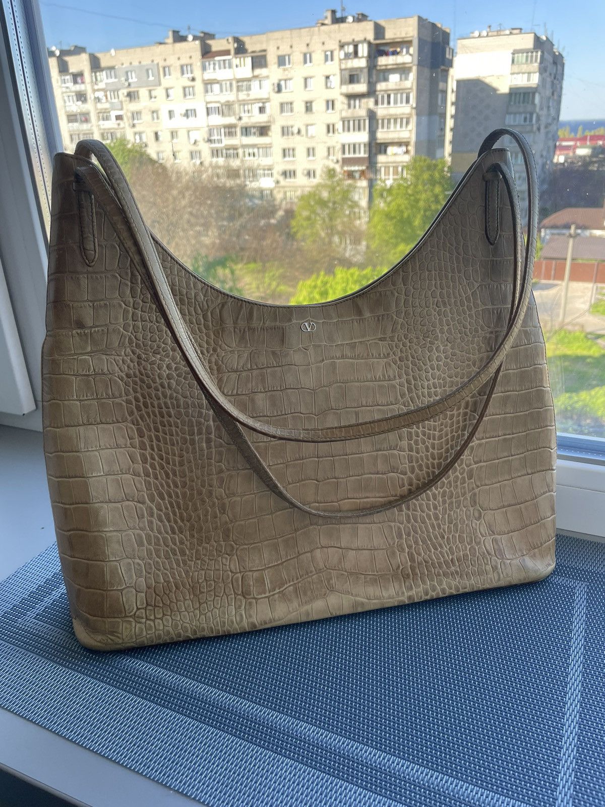 Giovanni Valentino × Valentino Vntg VALENTINO Leather Shoulder Bag les sacs Crocodile Print Size ONE SIZE - 1 Thumbnail