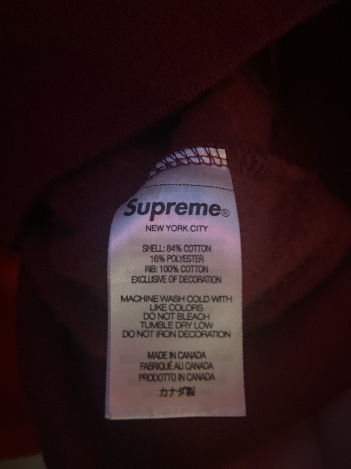 Supreme Supreme Cardinal box logo crewneck Size US L / EU 52-54 / 3 - 4 Thumbnail