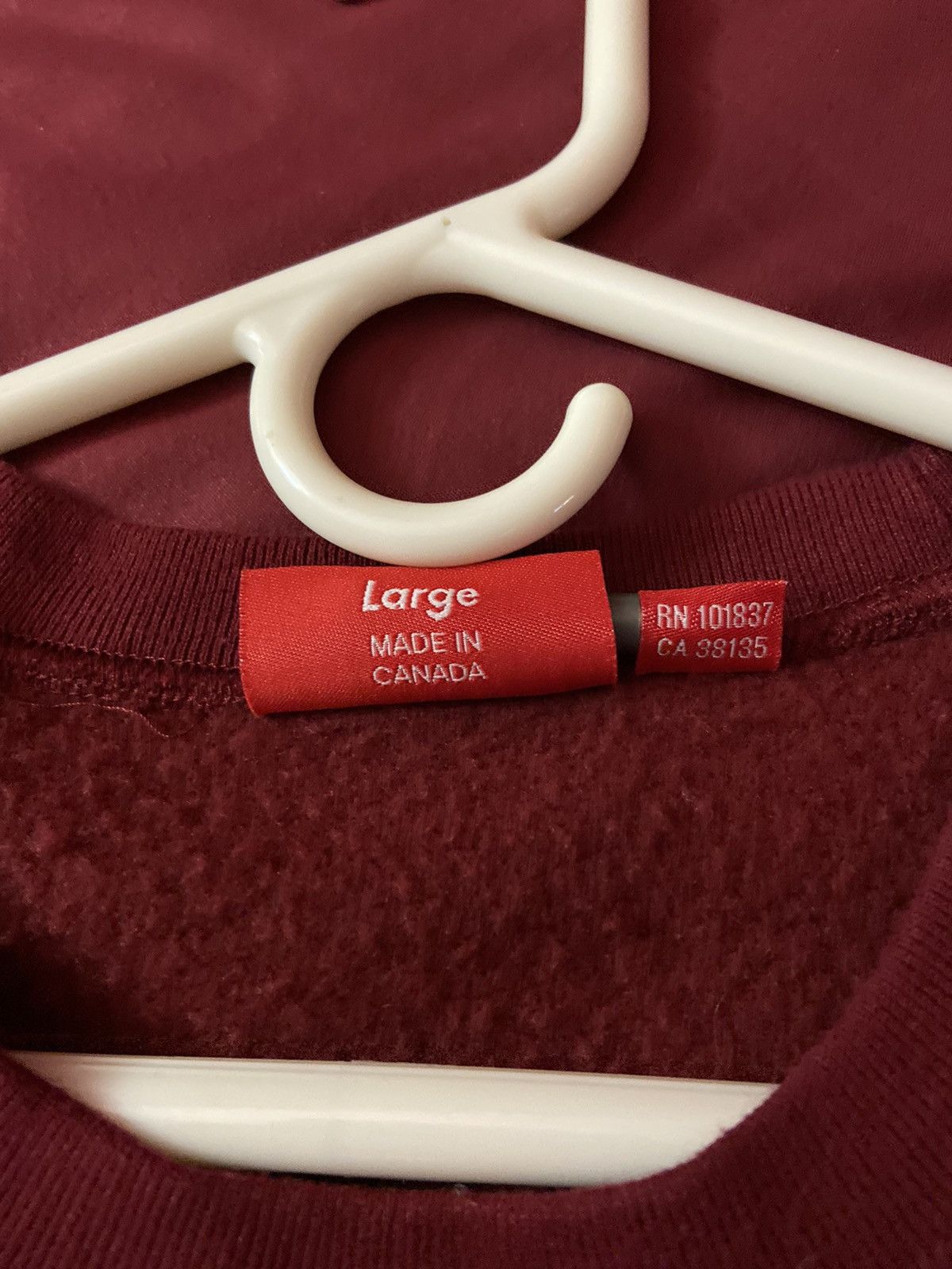 Supreme Supreme Cardinal box logo crewneck Size US L / EU 52-54 / 3 - 2 Thumbnail