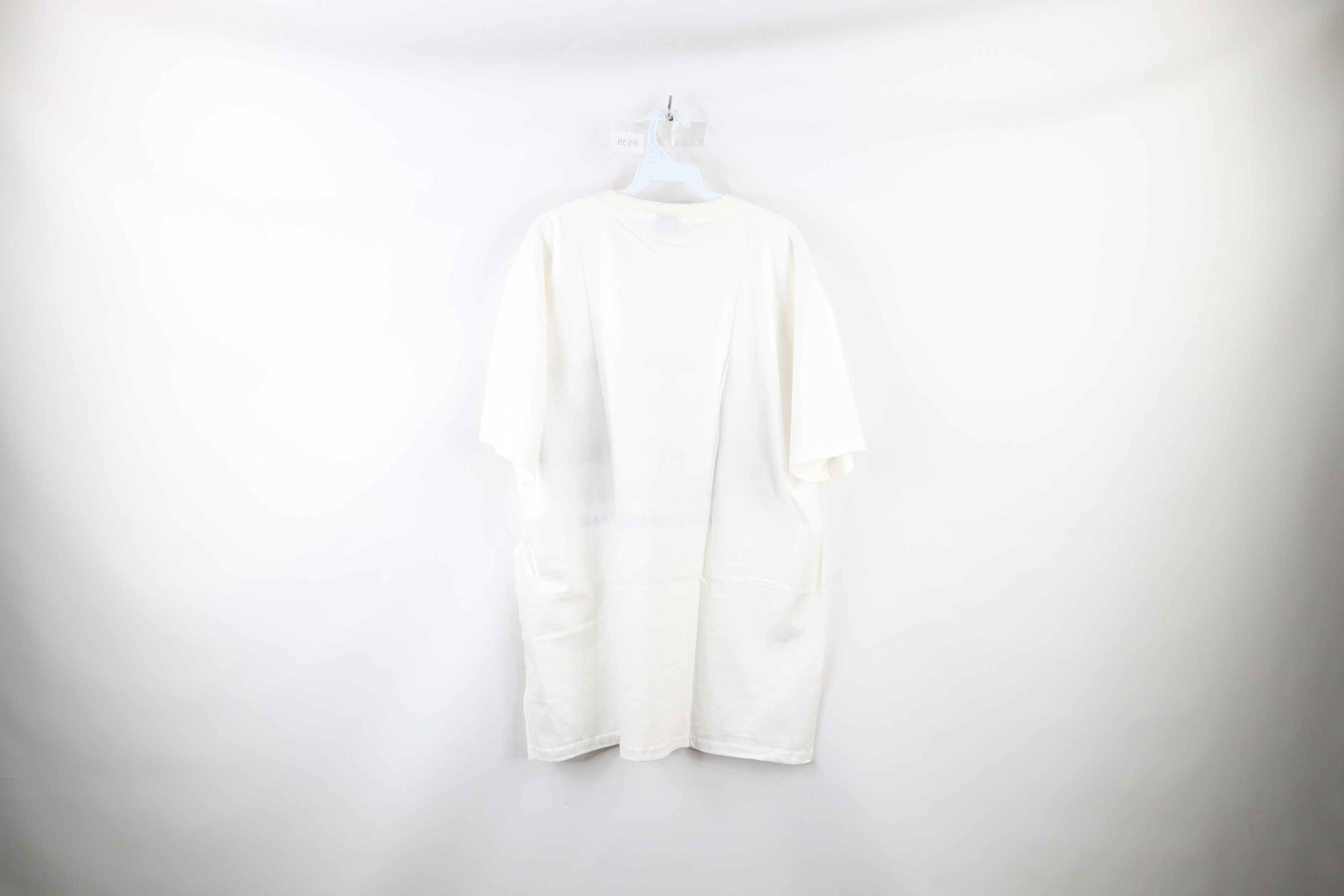 Marithe + Francois Girbaud × Vintage NOS Vintage 90s Marithe Francois Girbaud LCD T-Shirt White Size US L / EU 52-54 / 3 - 7 Thumbnail