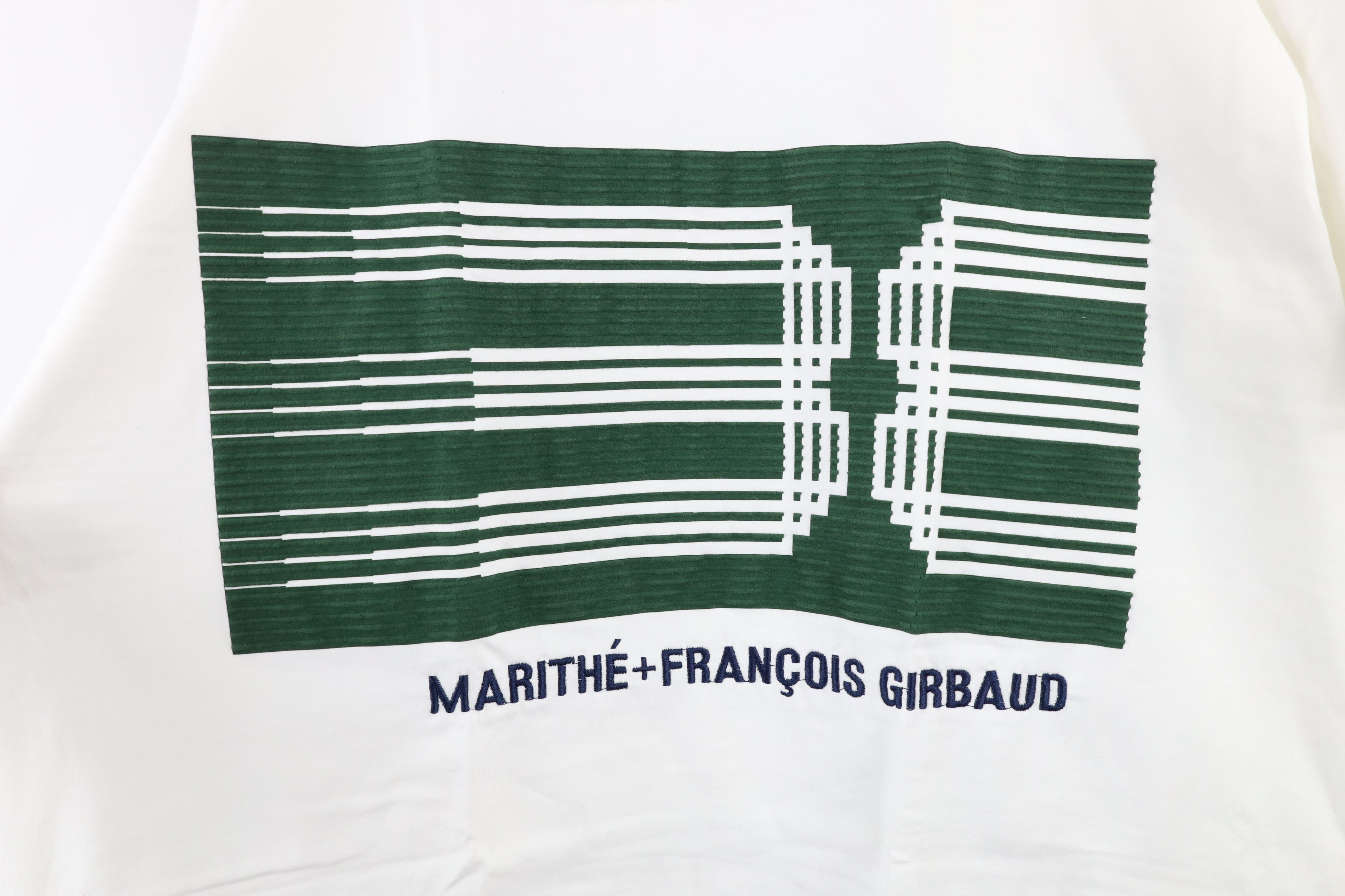 Marithe + Francois Girbaud × Vintage NOS Vintage 90s Marithe Francois Girbaud LCD T-Shirt White Size US L / EU 52-54 / 3 - 4 Thumbnail