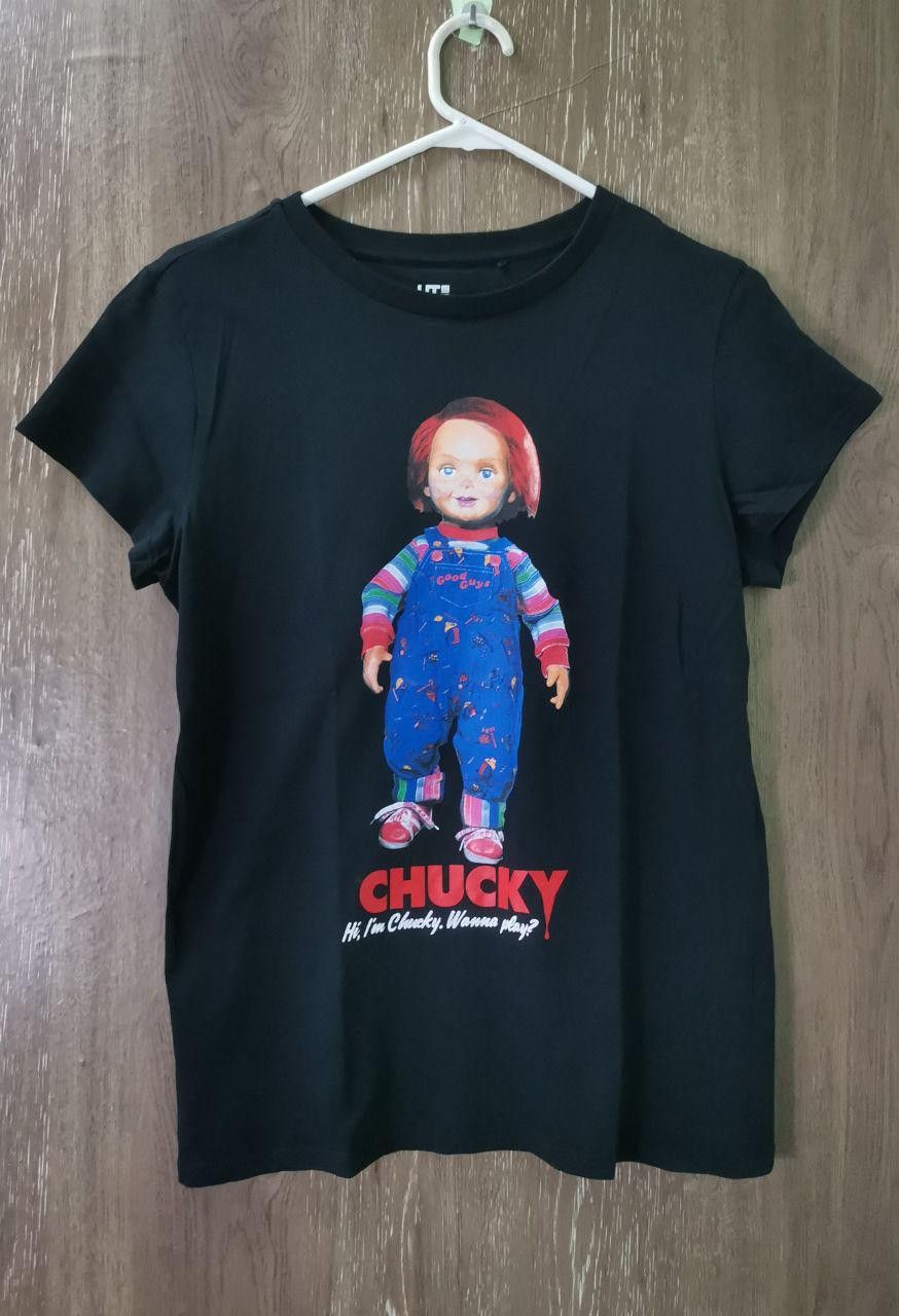 Japanese Brand × Vintage Chucky x Uniqlo Horror Movie Tshirt Women Cutting Size L / US 10 / IT 46 - 1 Thumbnail