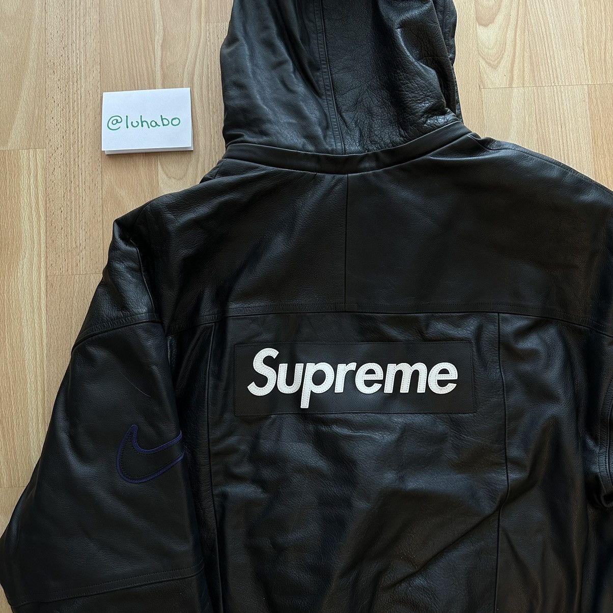 Supreme Supreme Nike Box Logo Leather Jacket | Grailed